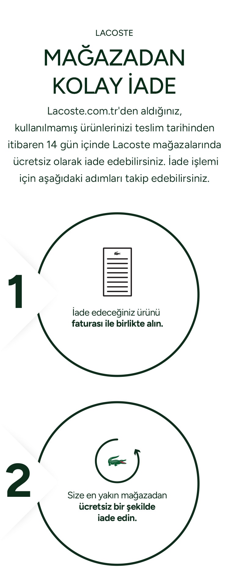 LACOSTE KOLAY İADE MOBİLE