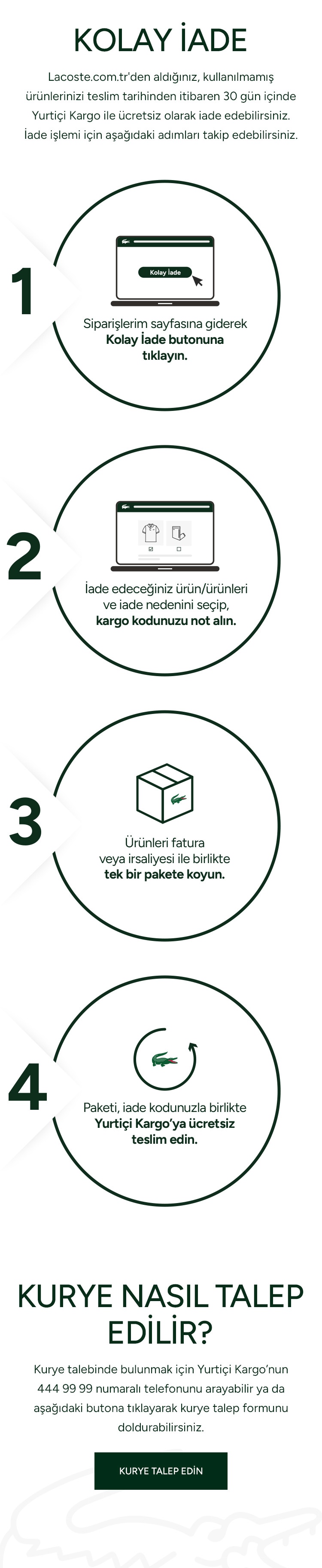 LACOSTE KOLAY İADE MOBİLE