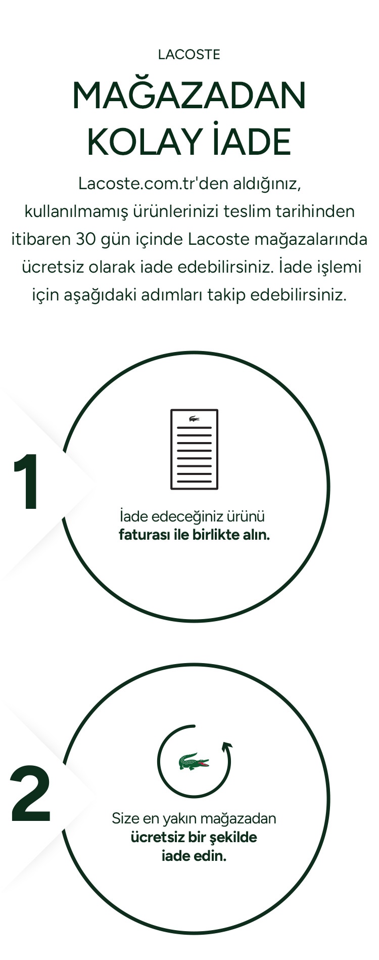 LACOSTE KOLAY İADE MOBİLE