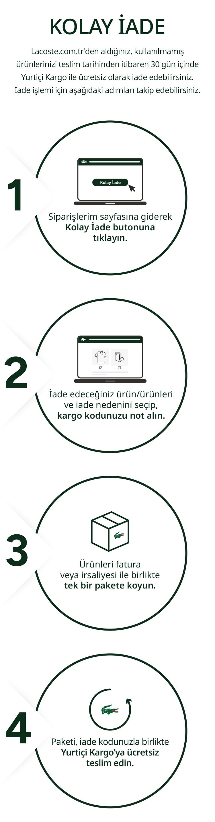 LACOSTE KOLAY İADE MOBİLE