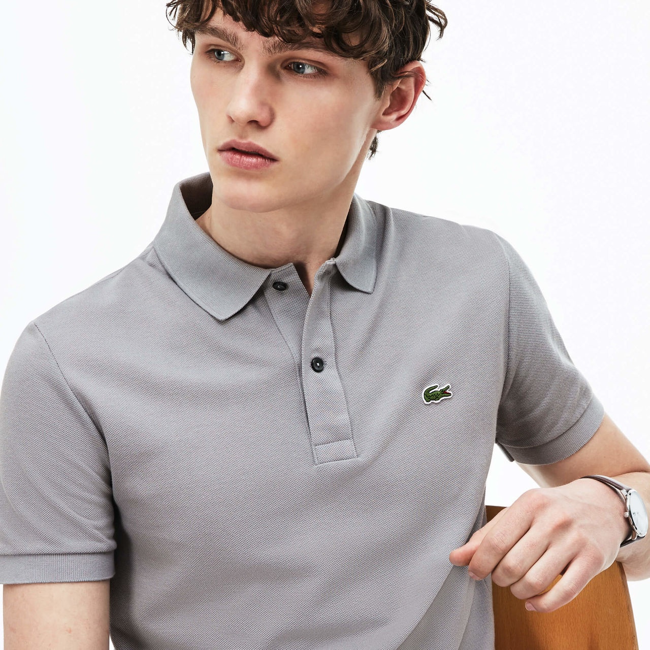 Lacoste Erkek Slim Fit Gri Polo