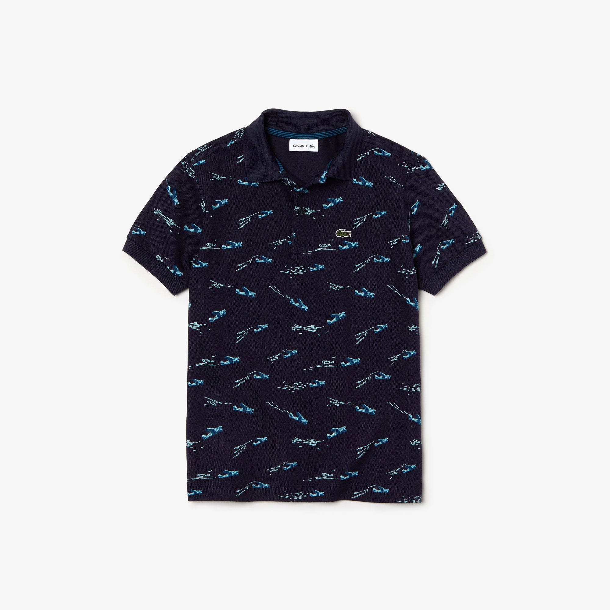 Lacoste Çocuk Desenli Lacivert Polo