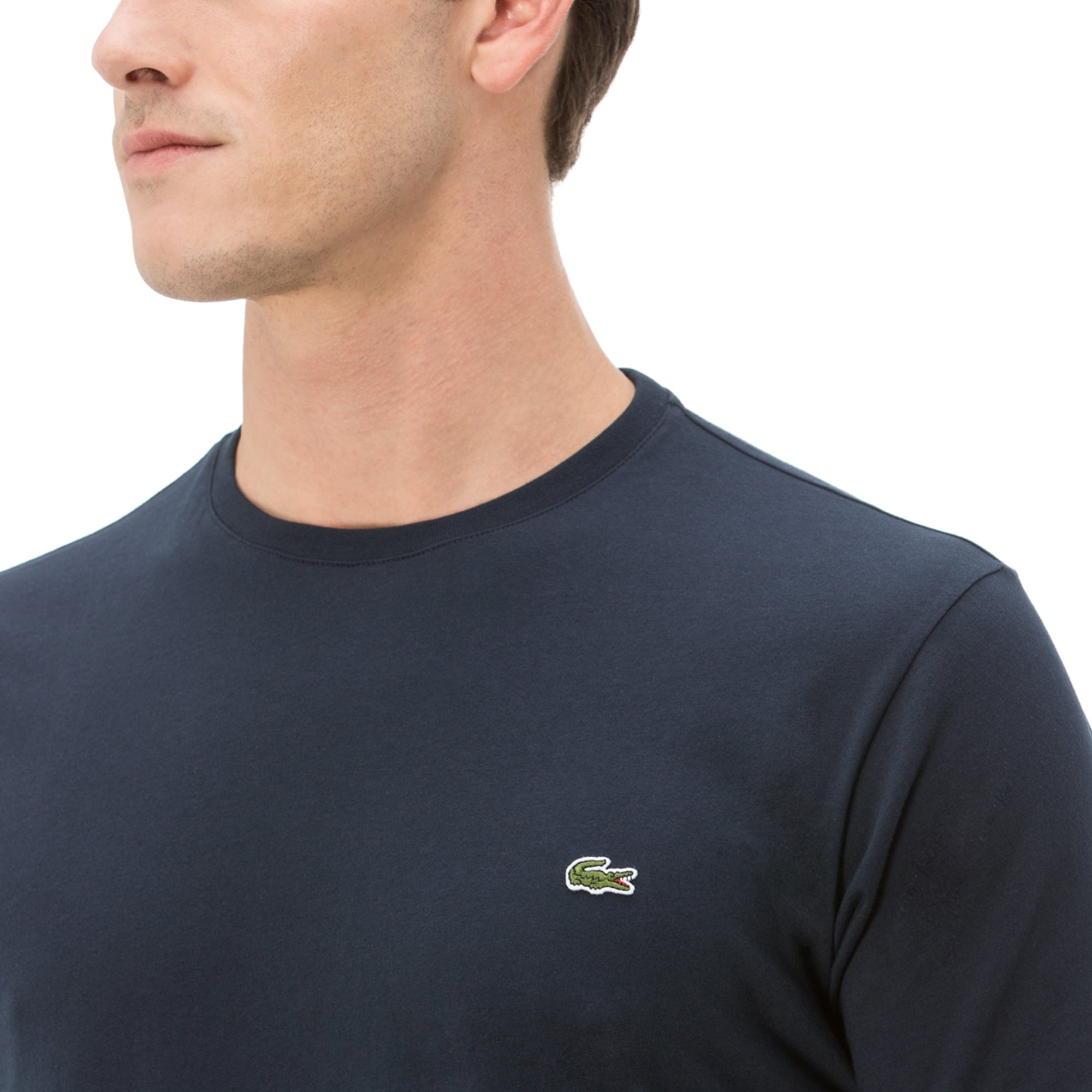 Lacoste Erkek Regular Fit Bisiklet Yaka Lacivert T-Shirt