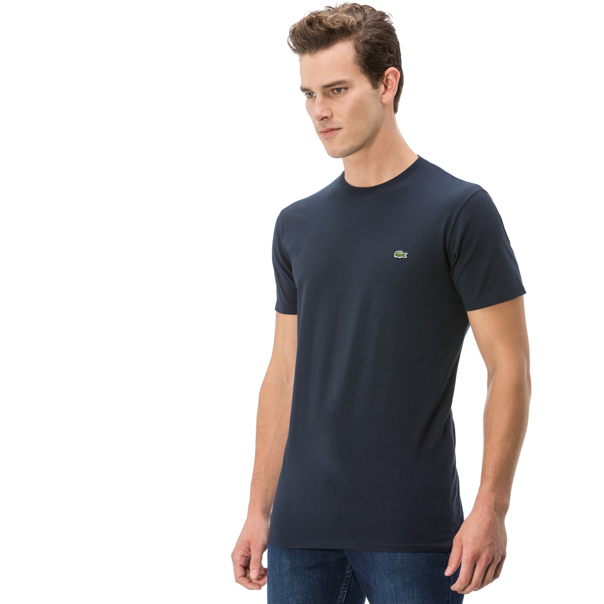 Lacoste Erkek Regular Fit Bisiklet Yaka Lacivert T-Shirt