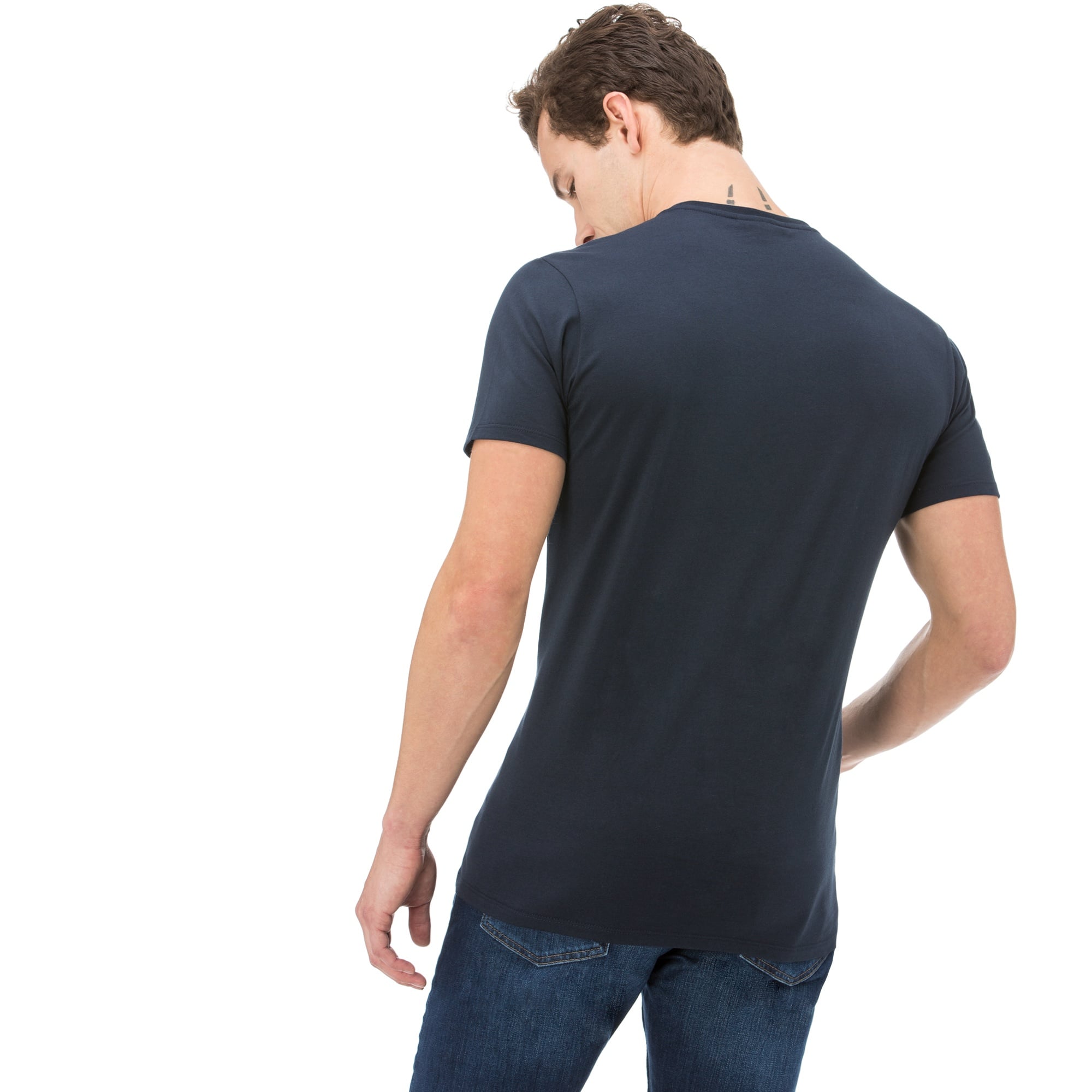 Lacoste Erkek Regular Fit Bisiklet Yaka Lacivert T-Shirt