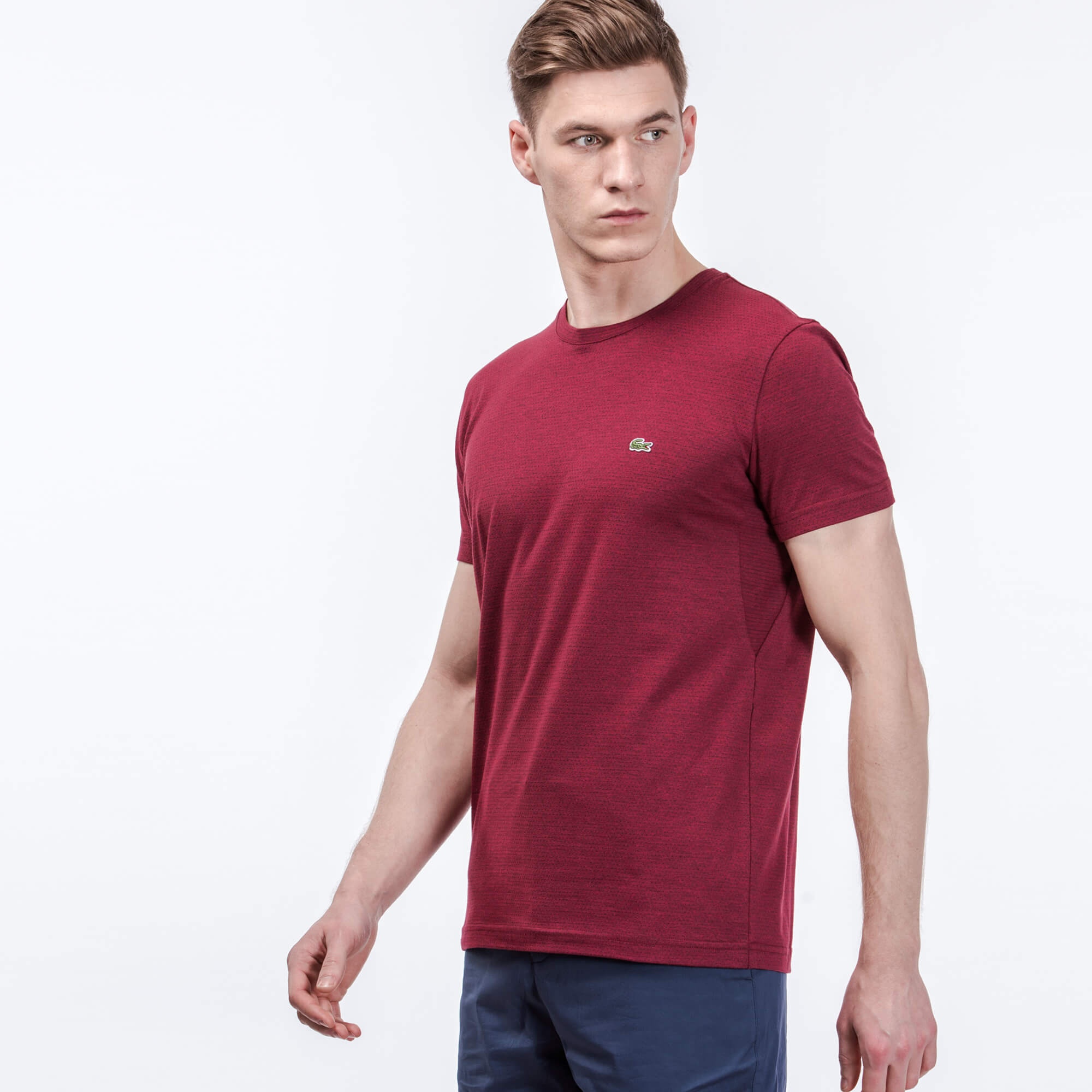 Lacoste Erkek Slim Fit Bordo T-Shirt