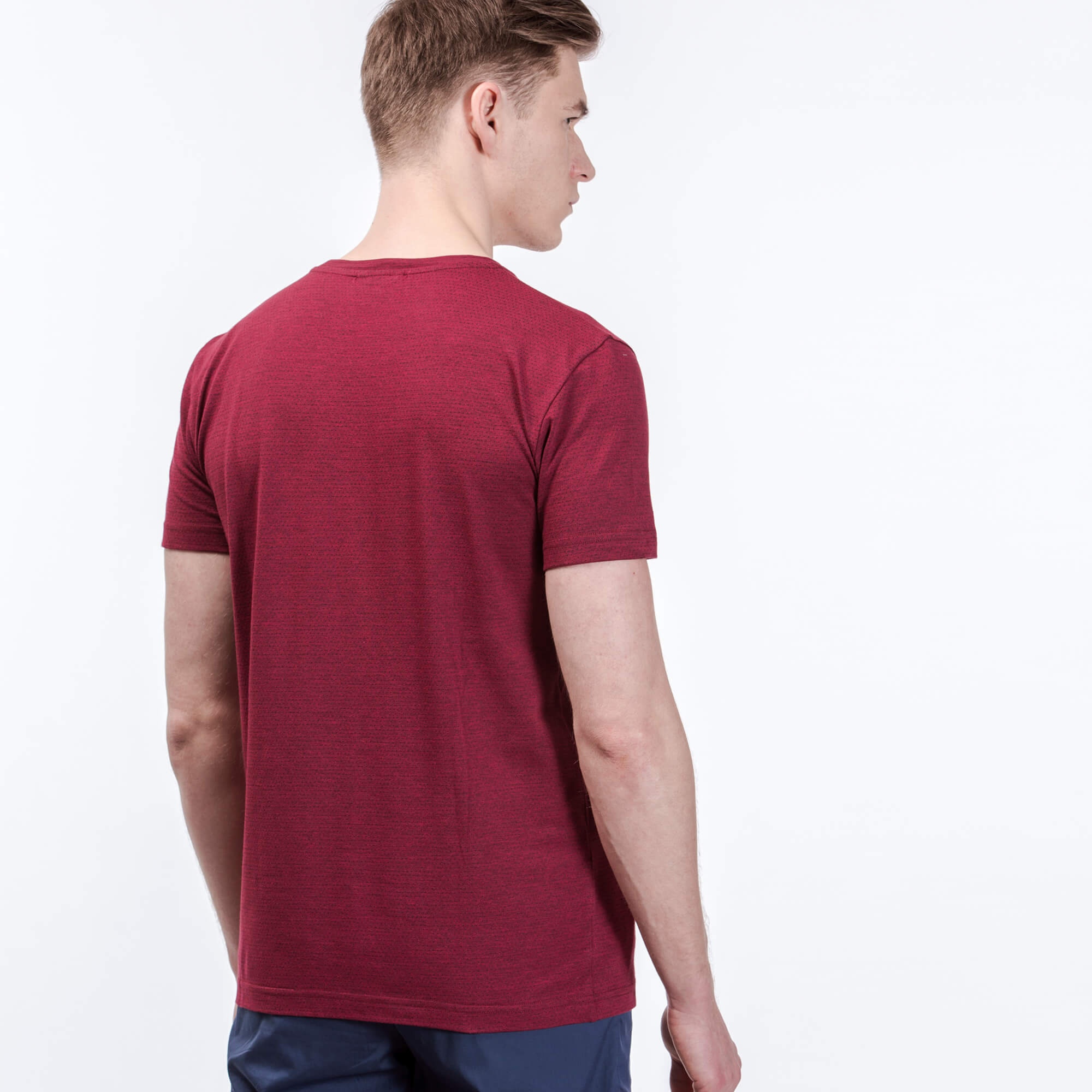 Lacoste Erkek Slim Fit Bordo T-Shirt
