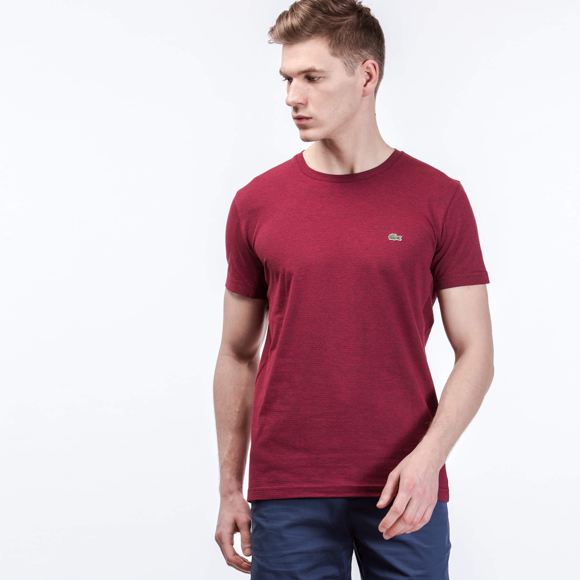 Lacoste Erkek Slim Fit Bordo T-Shirt