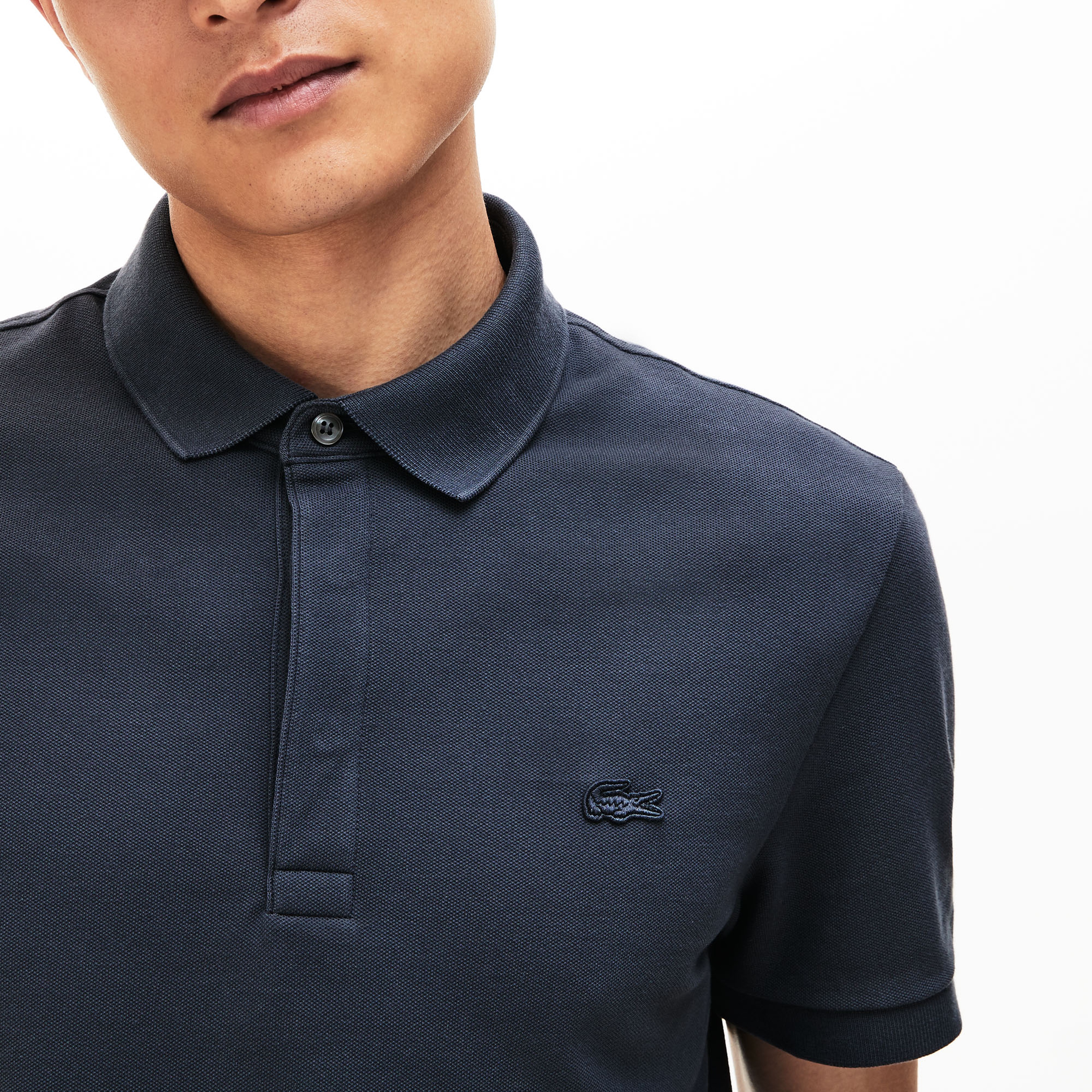 Erkek Regular Fit Polo Yaka Koyu Gri Paris Polo