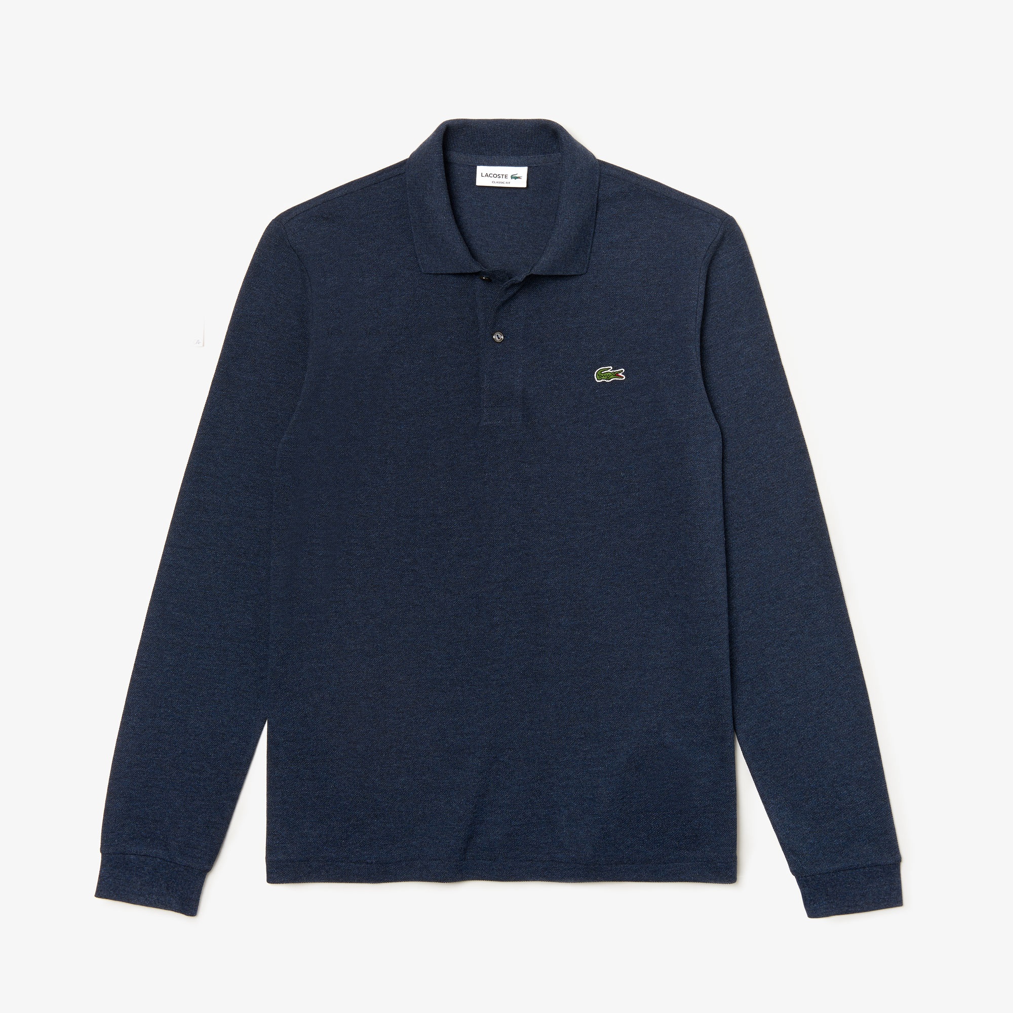 Lacoste Erkek Classic Fit Uzun Kollu Marl L.12.12 Lacivert Polo