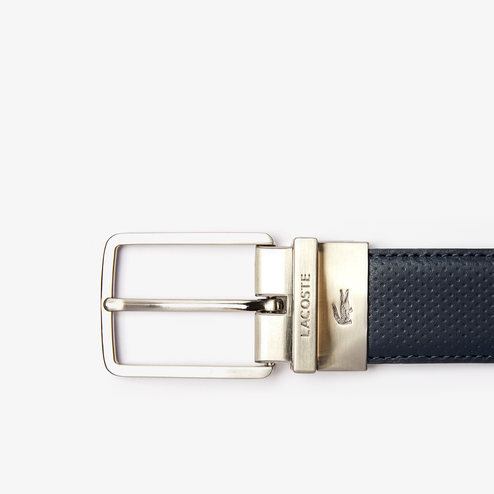 Lacoste Elegance Erkek Lacivert Deri Kemer