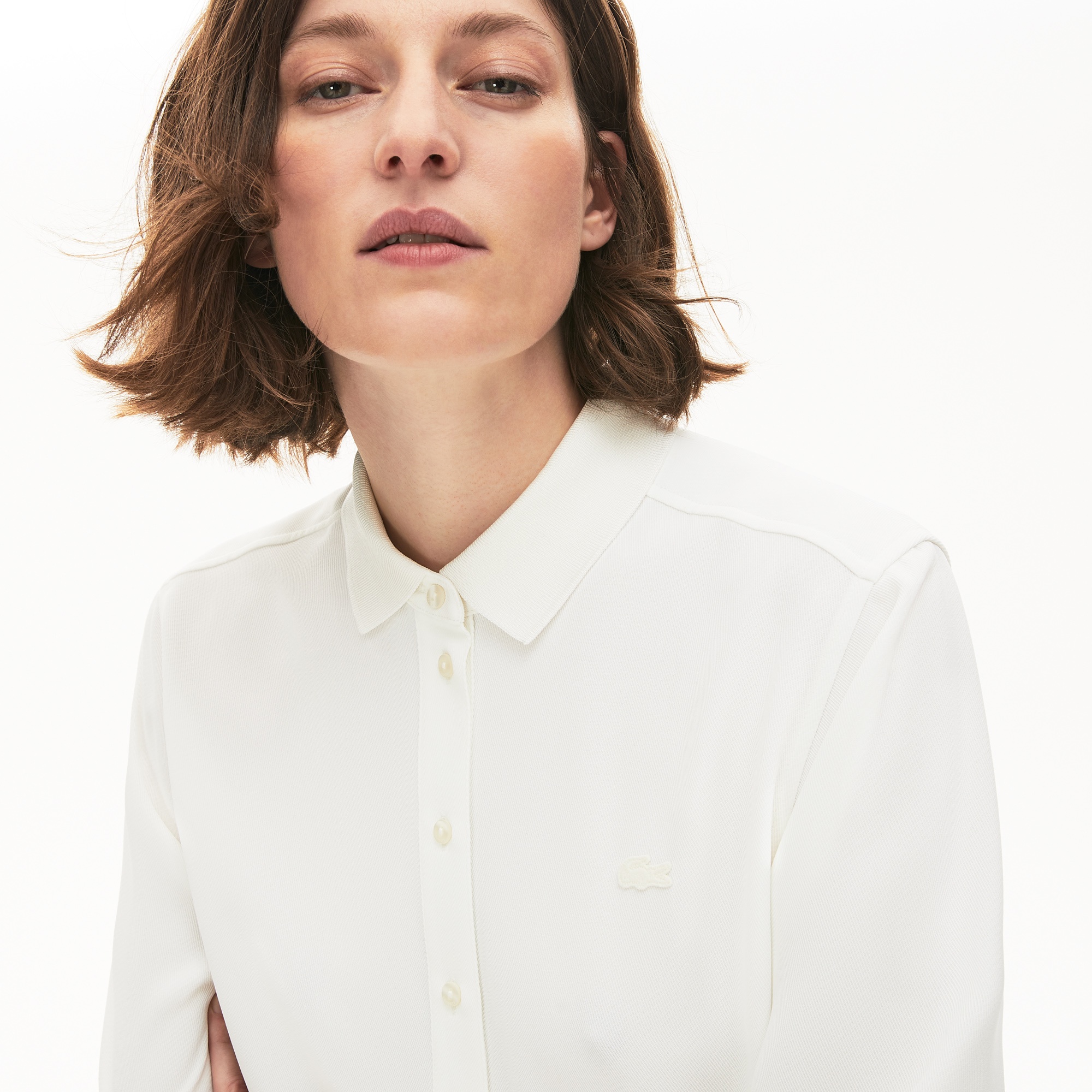 Lacoste Kadın Beyaz Gömlek