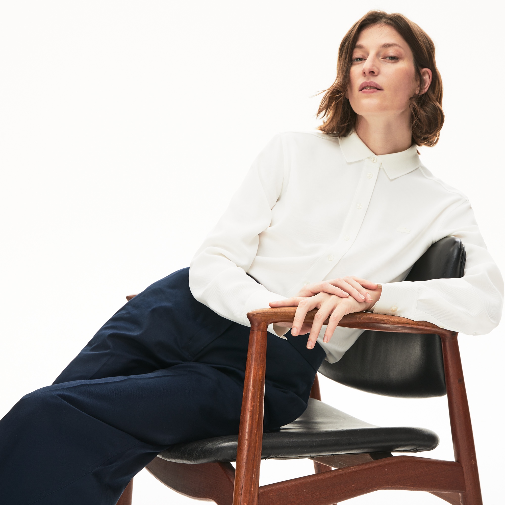 Lacoste Kadın Beyaz Gömlek