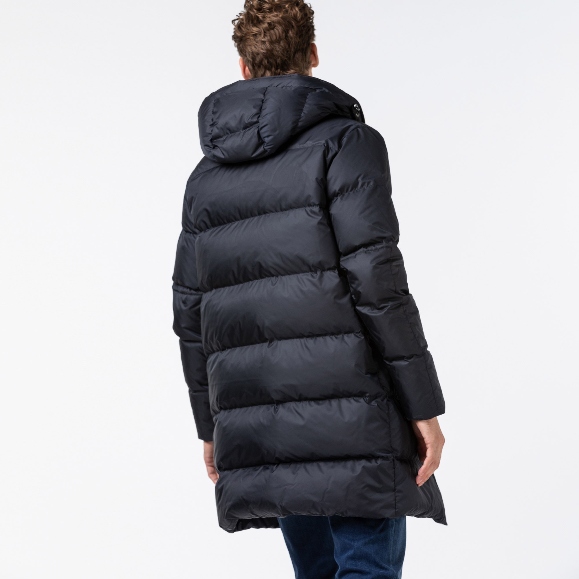 Lacoste Erkek Kapüşonlu Lacivert Mont