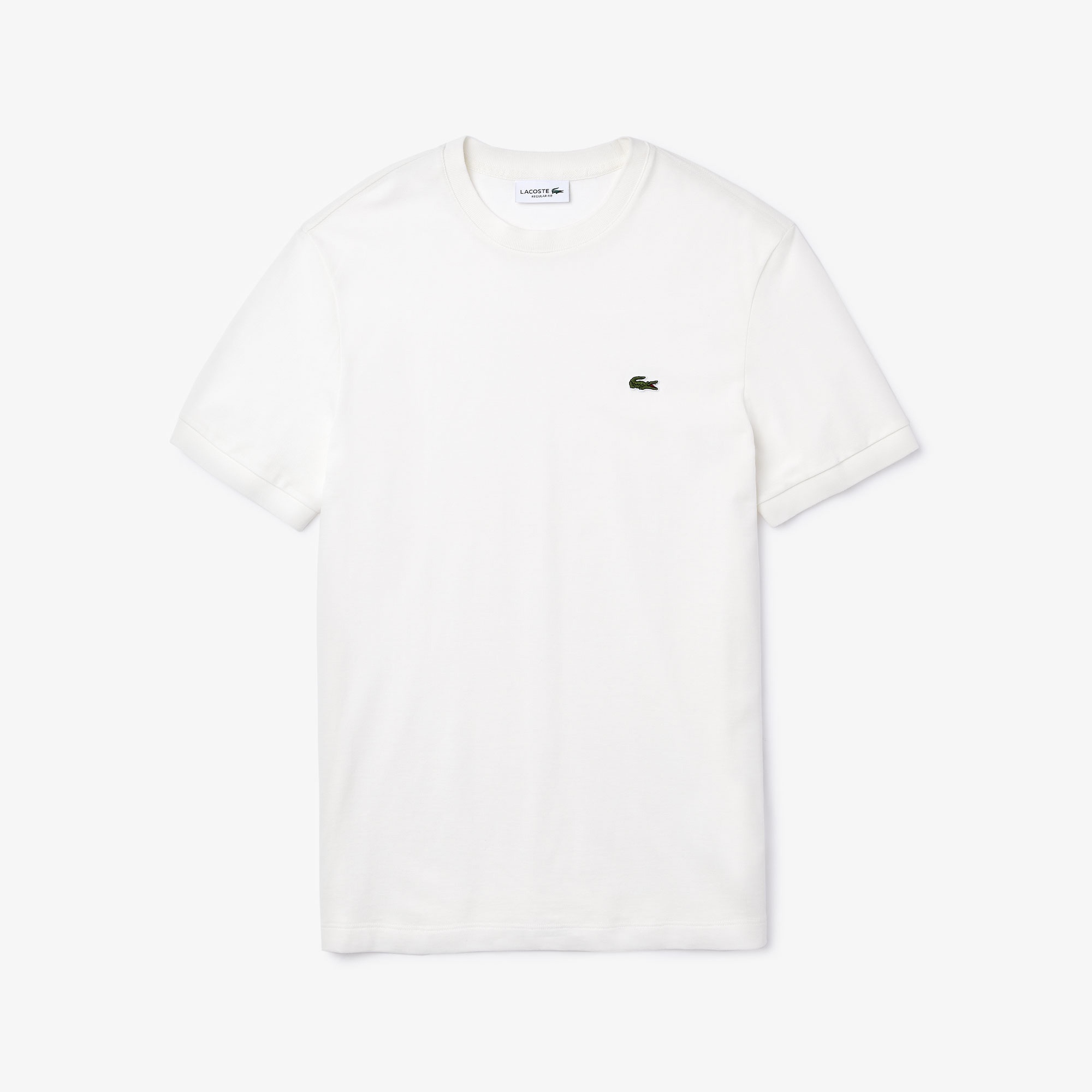 Lacoste Erkek Regular Fit Bisiklet Yaka Beyaz T-Shirt