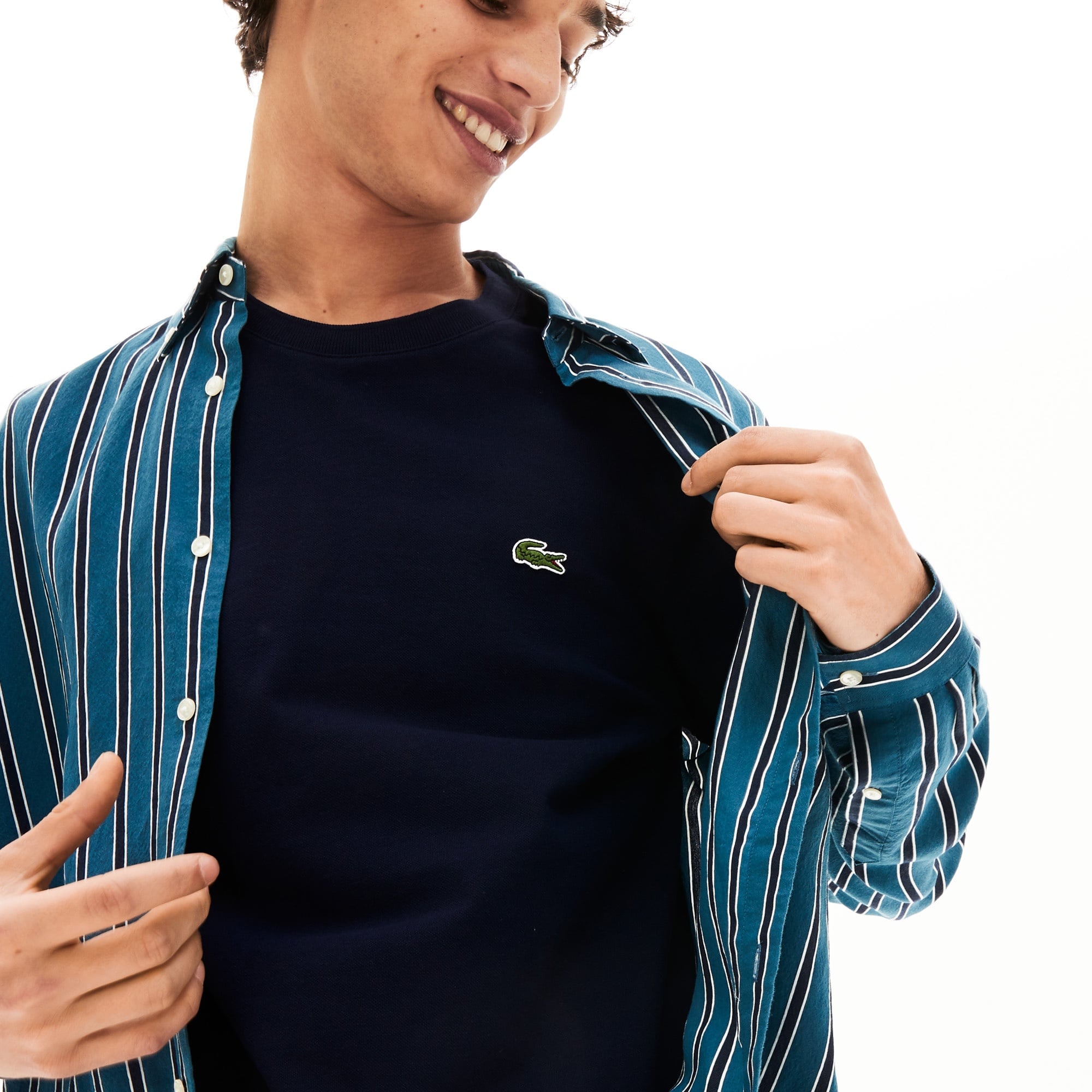 Lacoste Erkek Regular Fit Bisiklet Yaka Lacivert T-Shirt