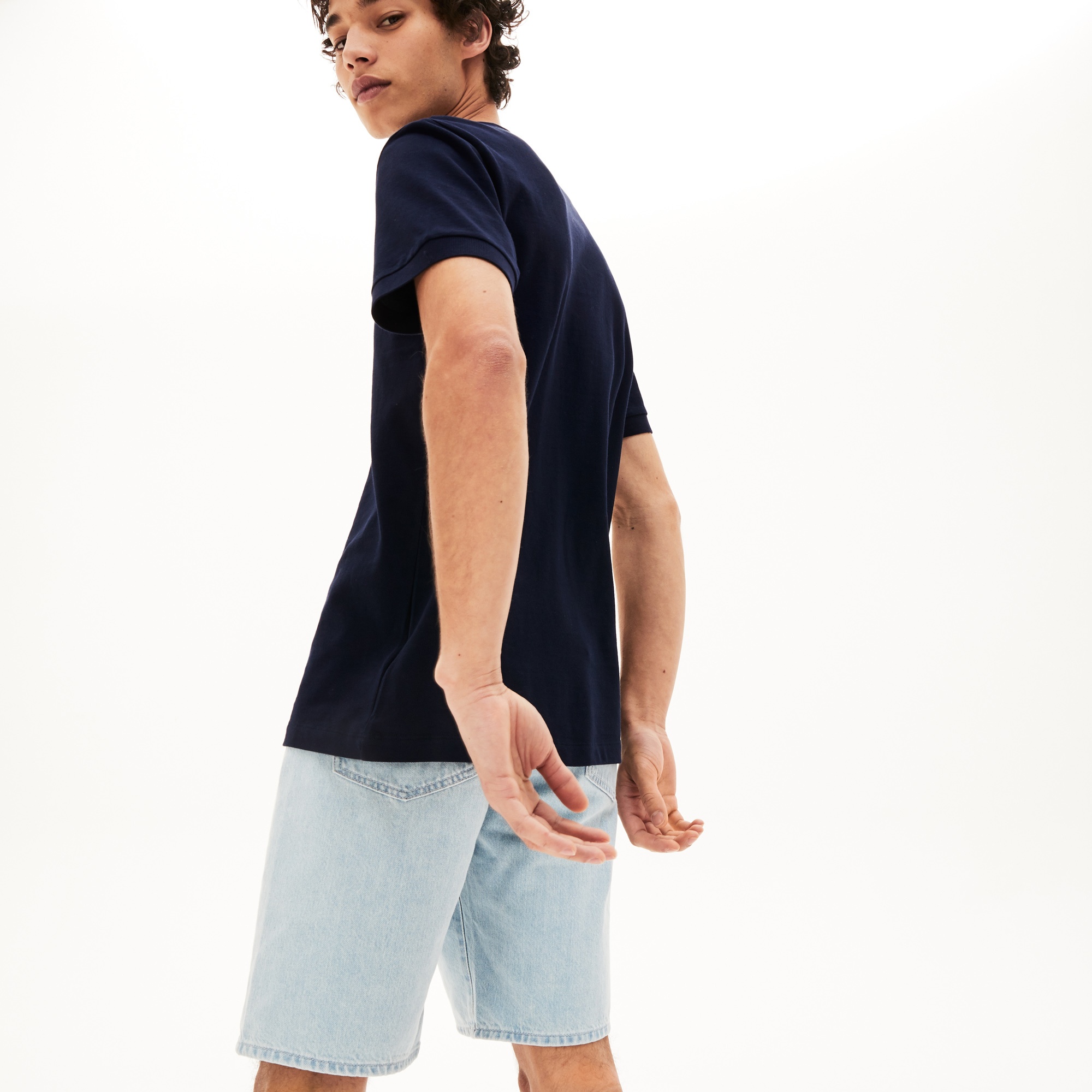 Lacoste Erkek Regular Fit Bisiklet Yaka Lacivert T-Shirt