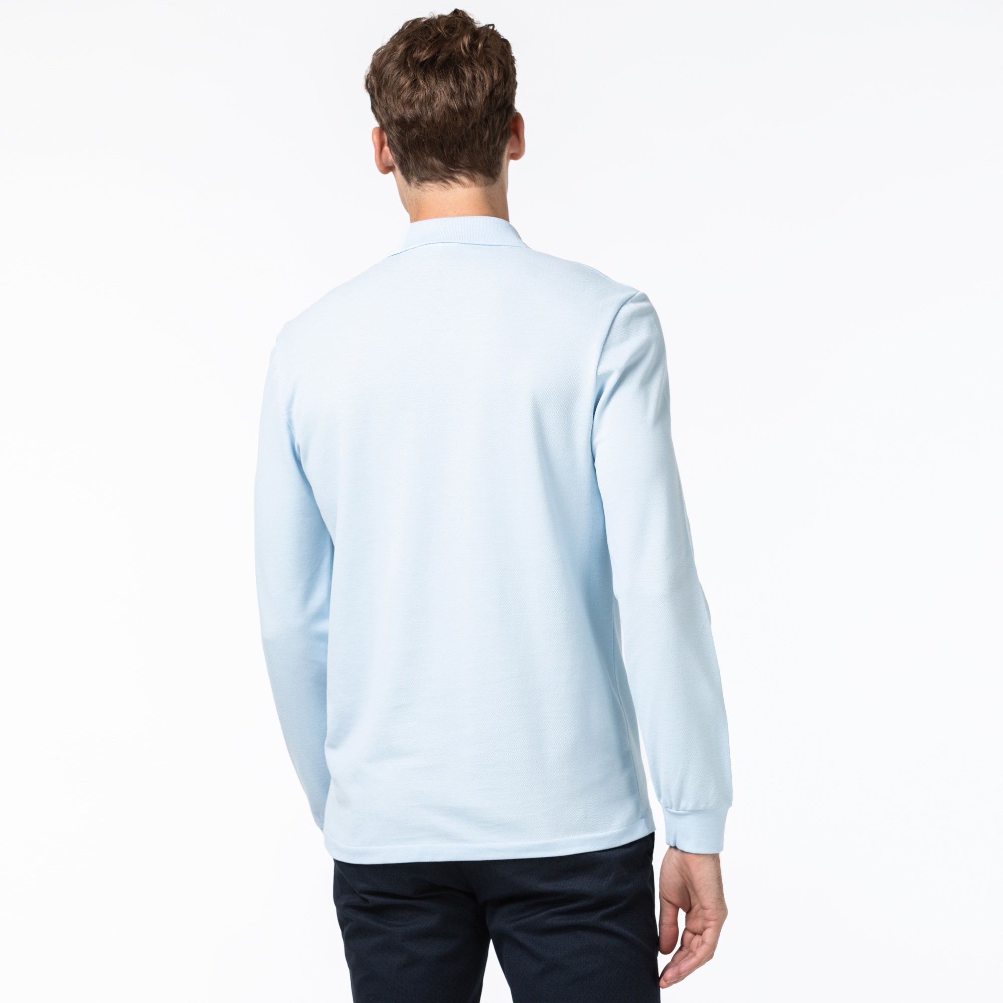 Lacoste Erkek Classic Fit Uzun Kollu L1312 Açık Mavi Polo