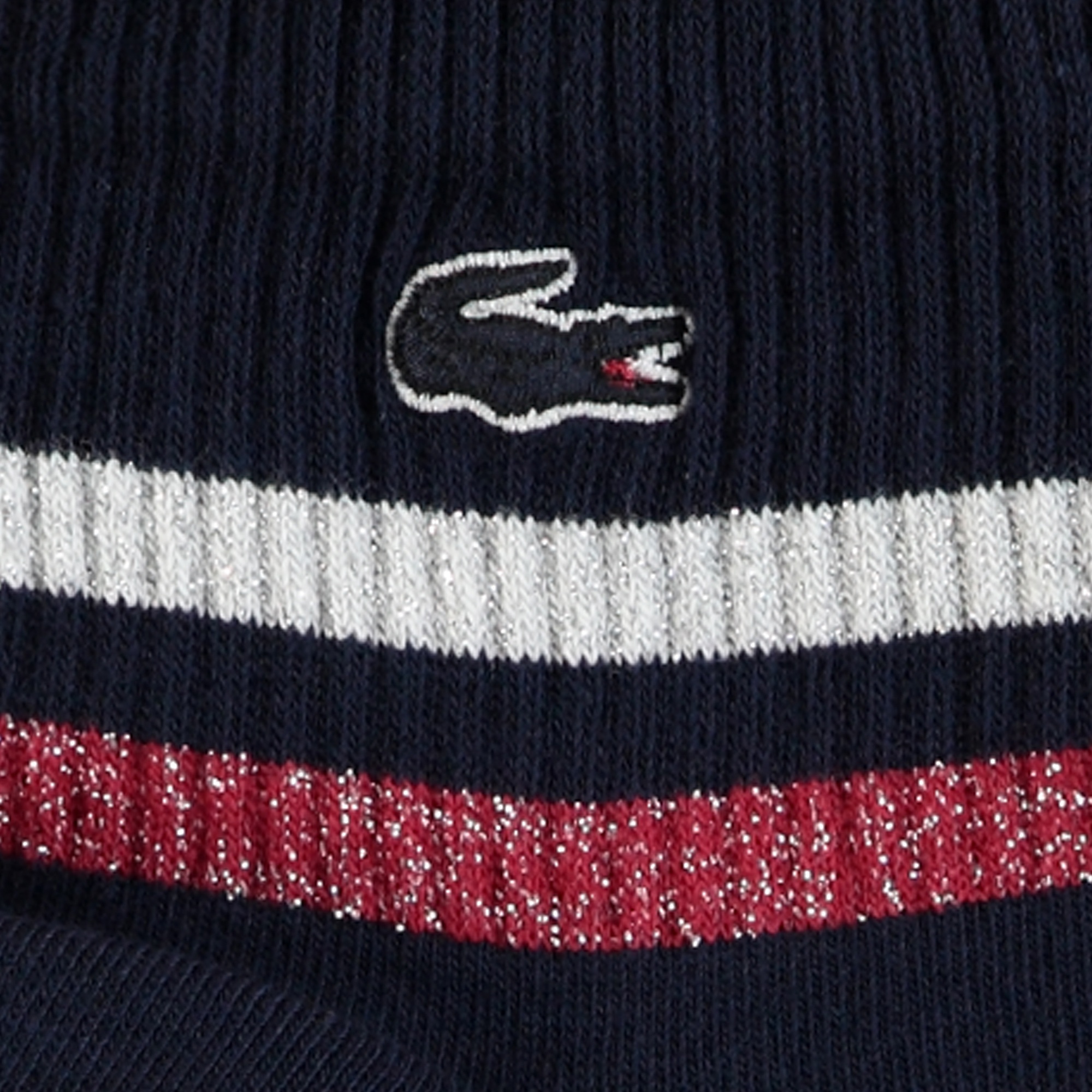 Lacoste Kadın Çizgili Lacivert Çorap