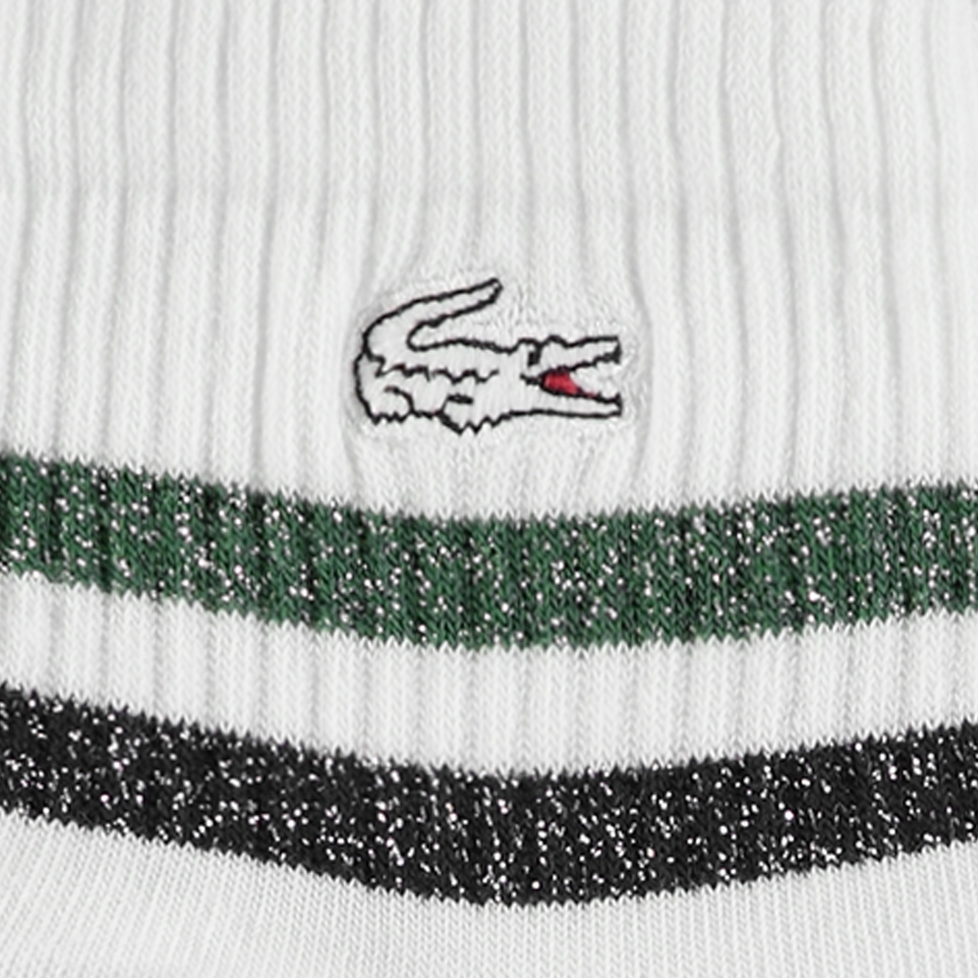 Lacoste Kadın Çizgili Beyaz Çorap