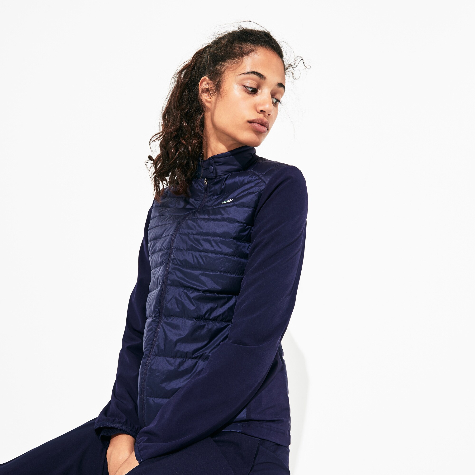 Lacoste SPORT Kadın Kapitone Lacivert Ceket