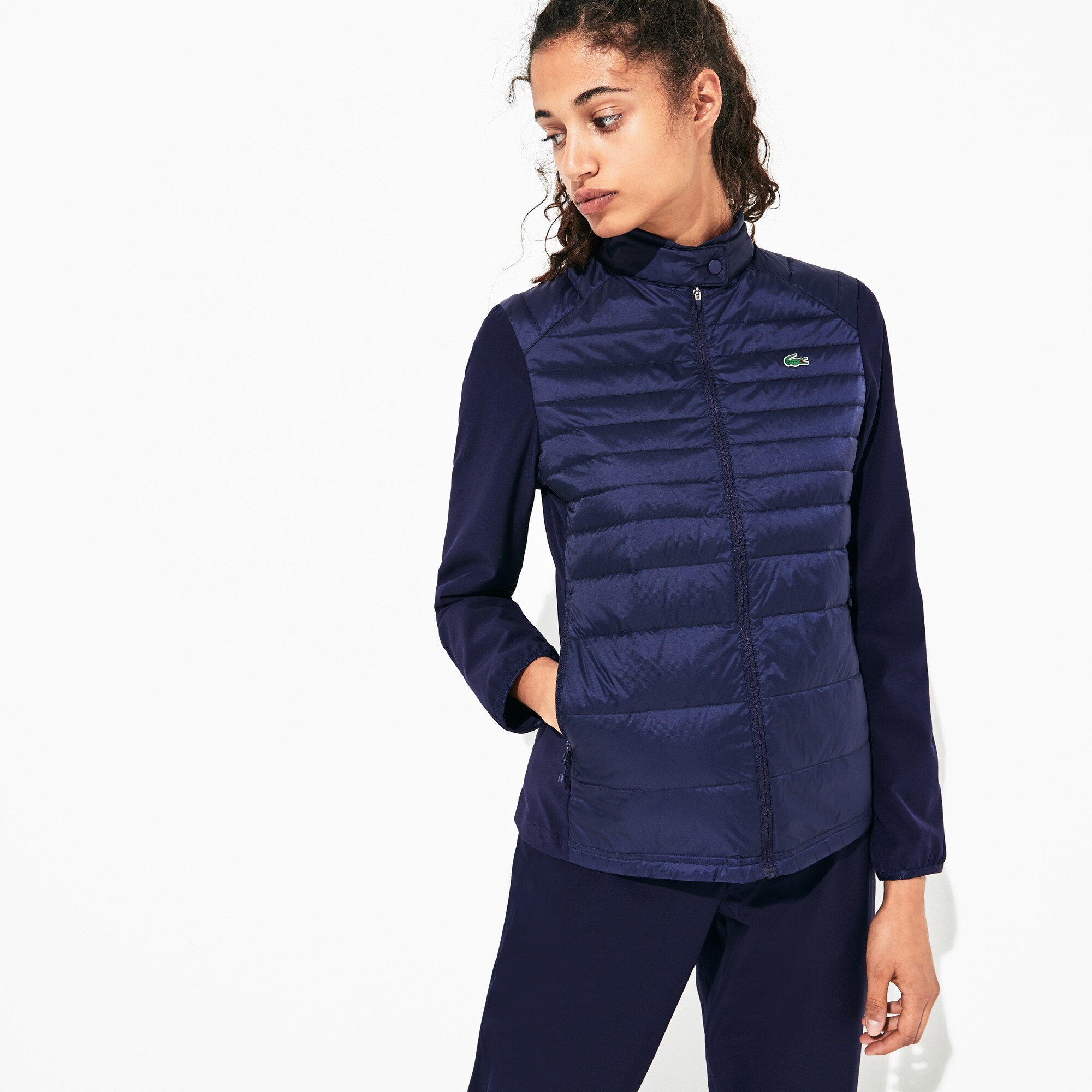 Lacoste SPORT Kadın Kapitone Lacivert Ceket