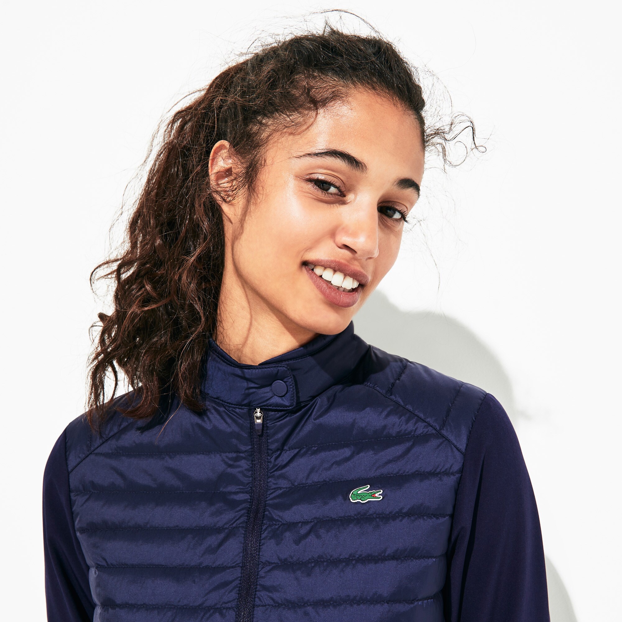 Lacoste SPORT Kadın Kapitone Lacivert Ceket