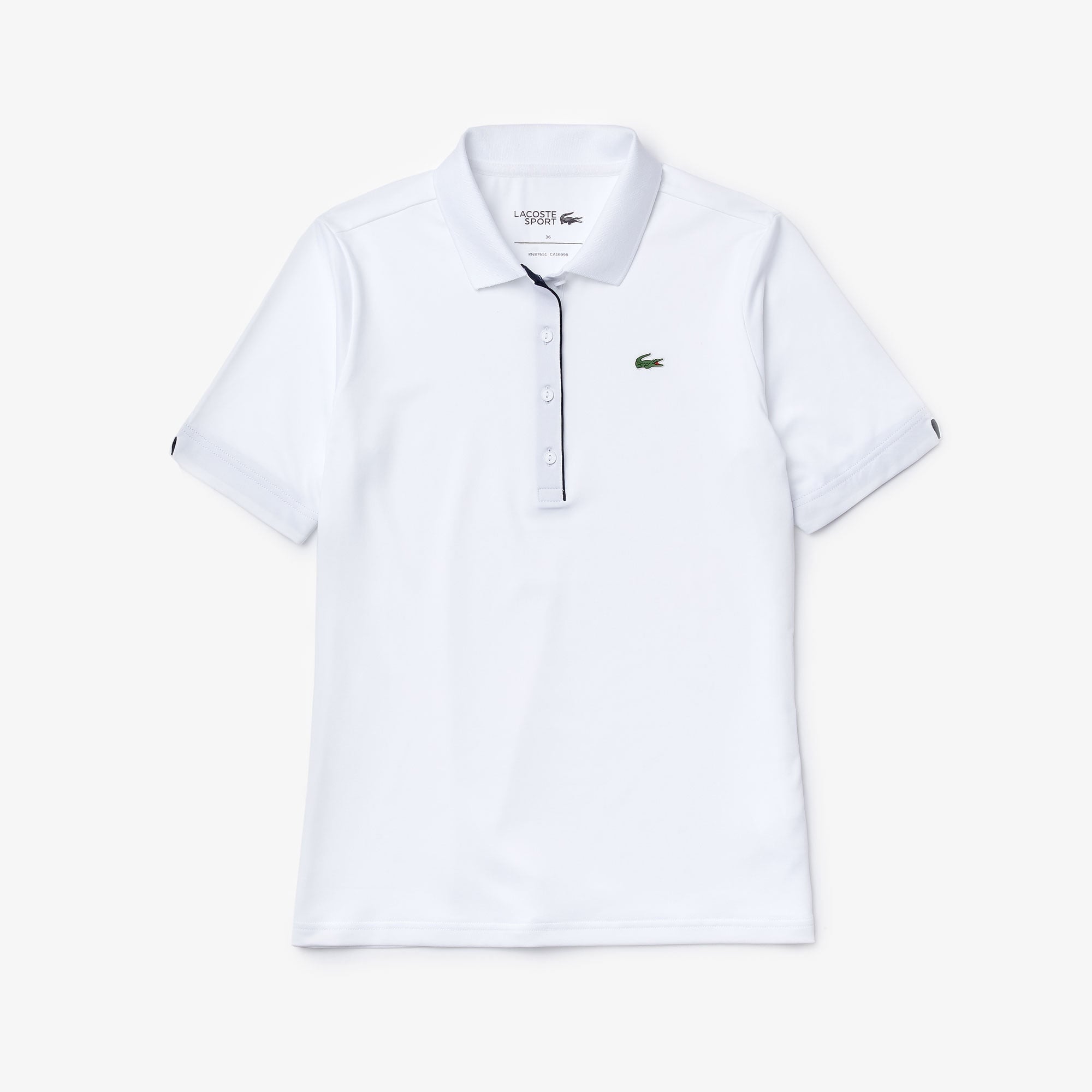 Lacoste Kadın Slim Fit Beyaz Polo