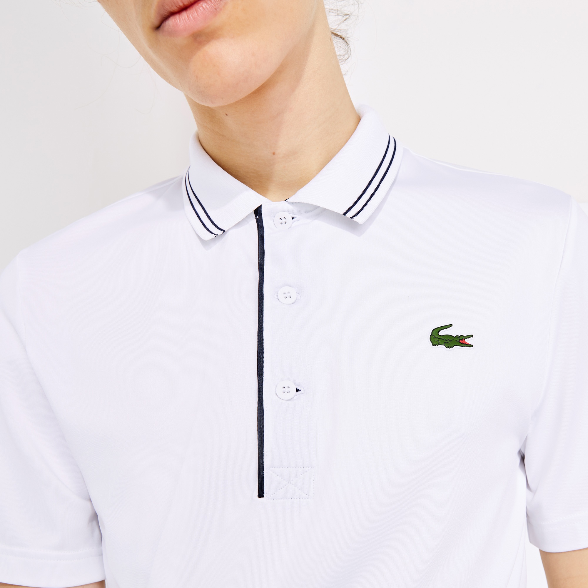 Lacoste Sport Erkek Regular Fit Baskılı Beyaz Polo
