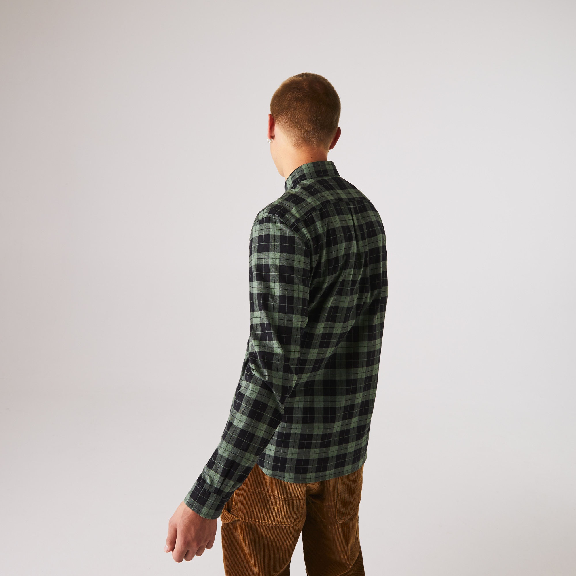 Lacoste Erkek Regular Fit Ekose Yeşil Gömlek