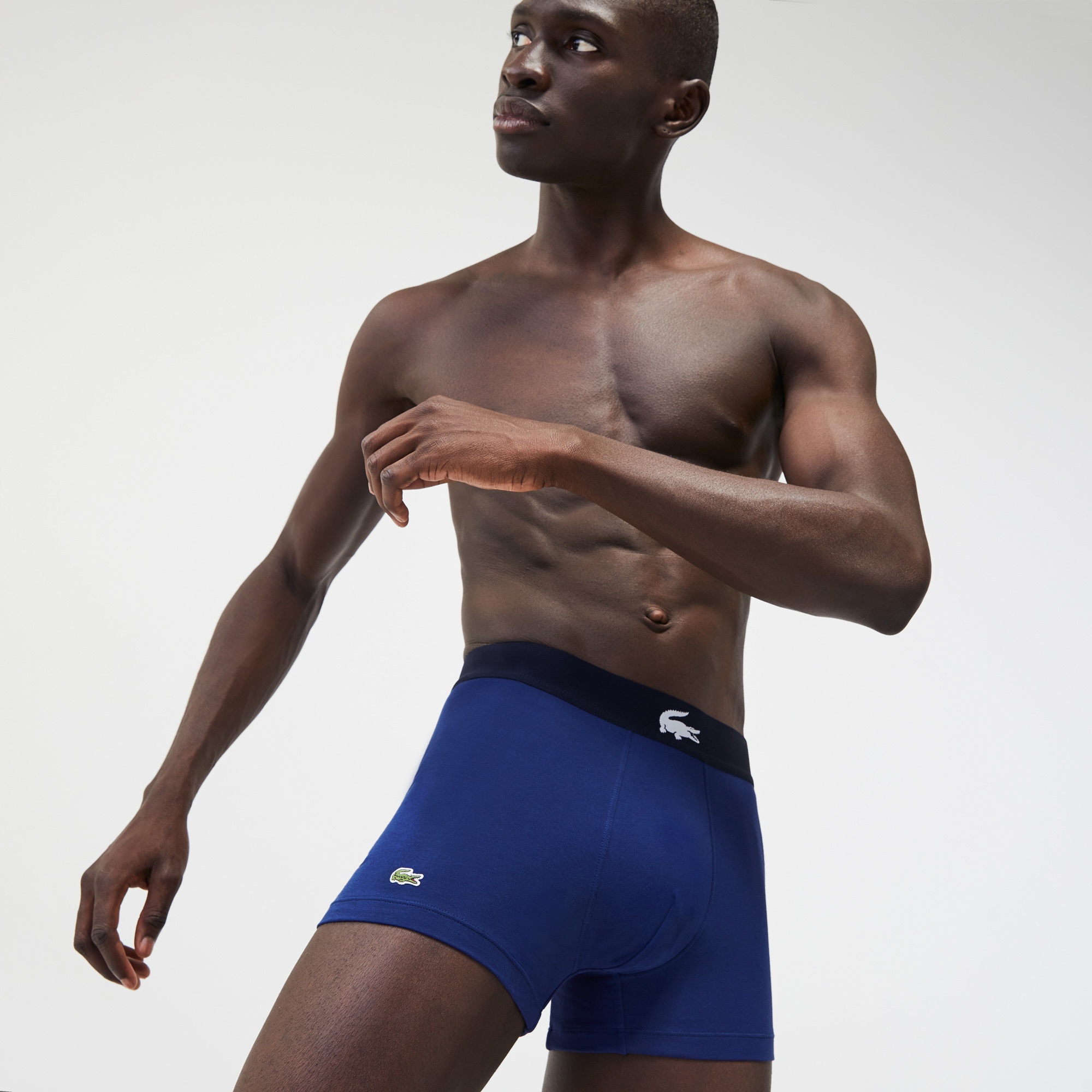 Lacoste Erkek Baskılı 3'lü Lacivert Boxer