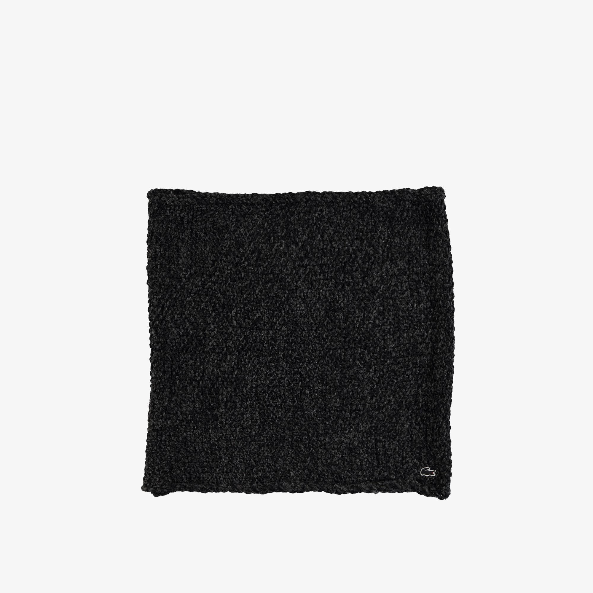 Lacoste Unisex Siyah Yün Karışımlı Boyunluk