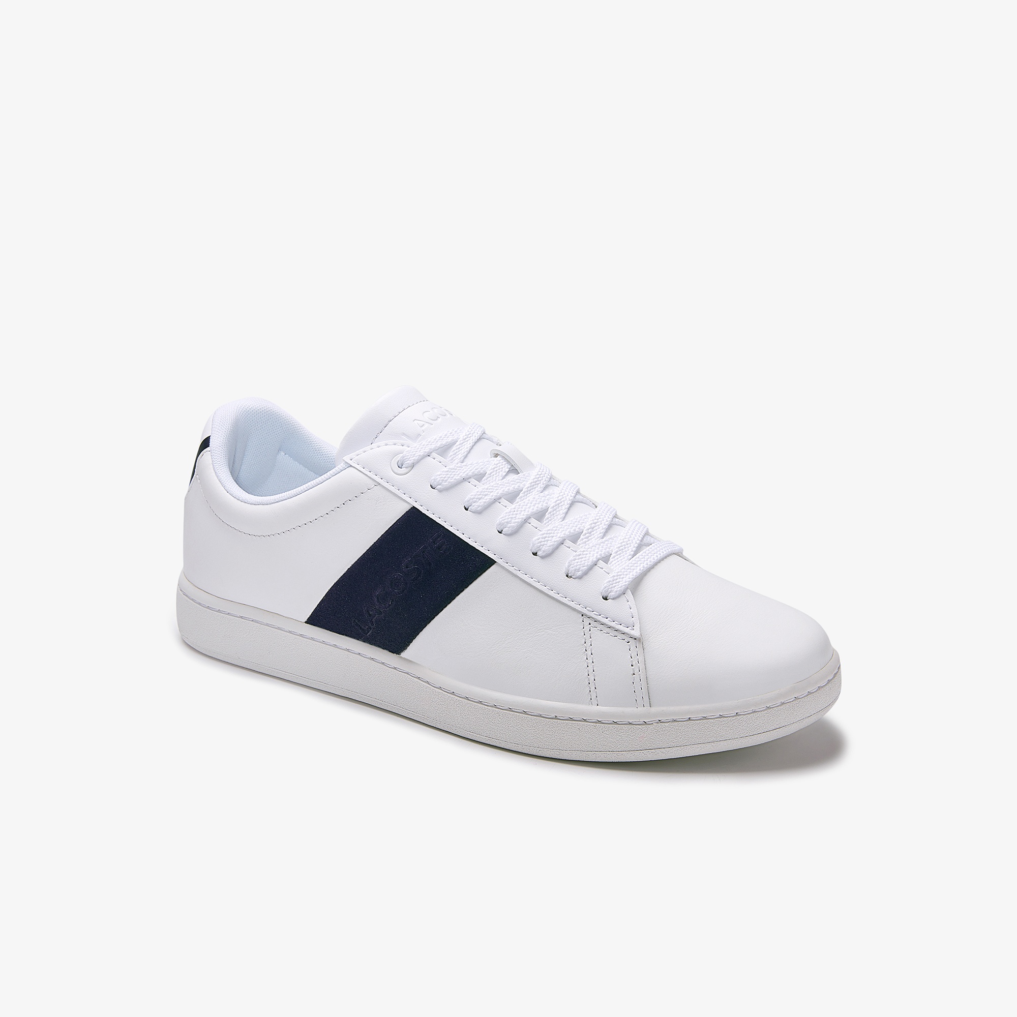 Lacoste Carnaby Evo Erkek Deri Beyaz-Lacivert Sneaker