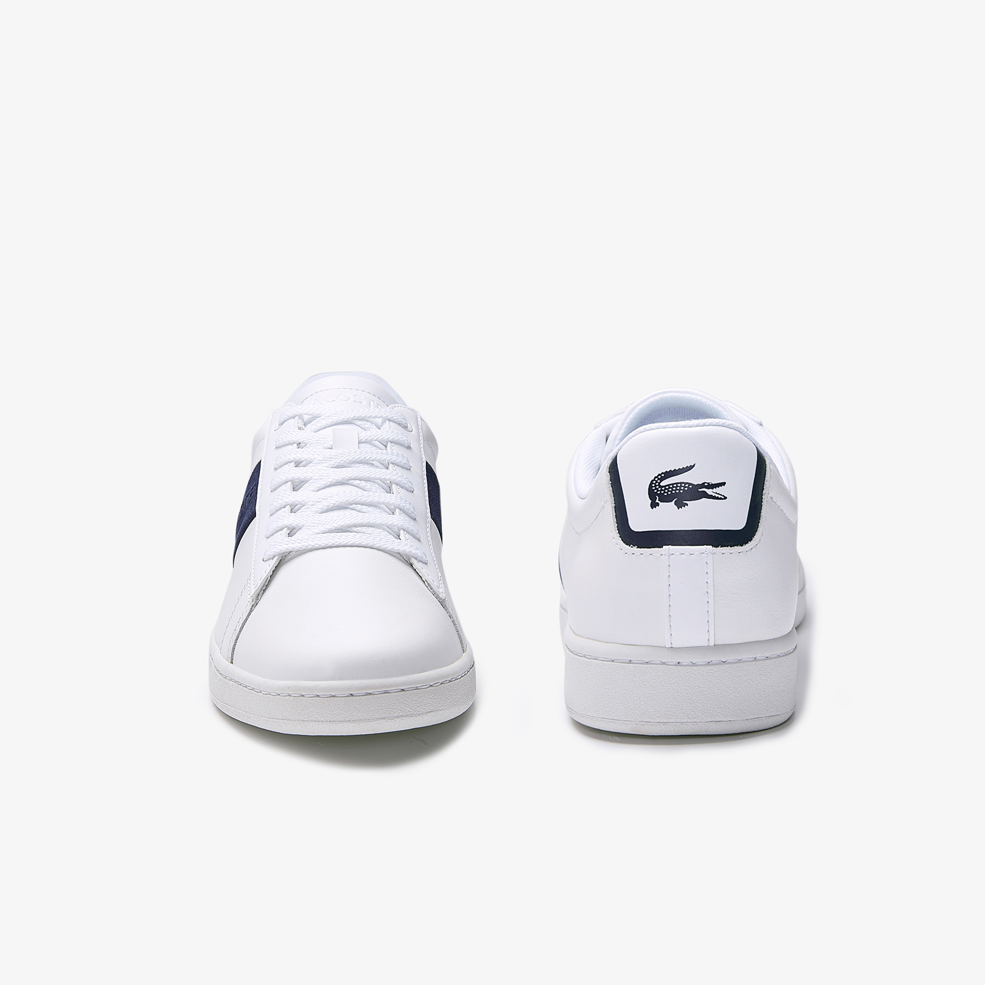 Lacoste Carnaby Evo Erkek Deri Beyaz-Lacivert Sneaker