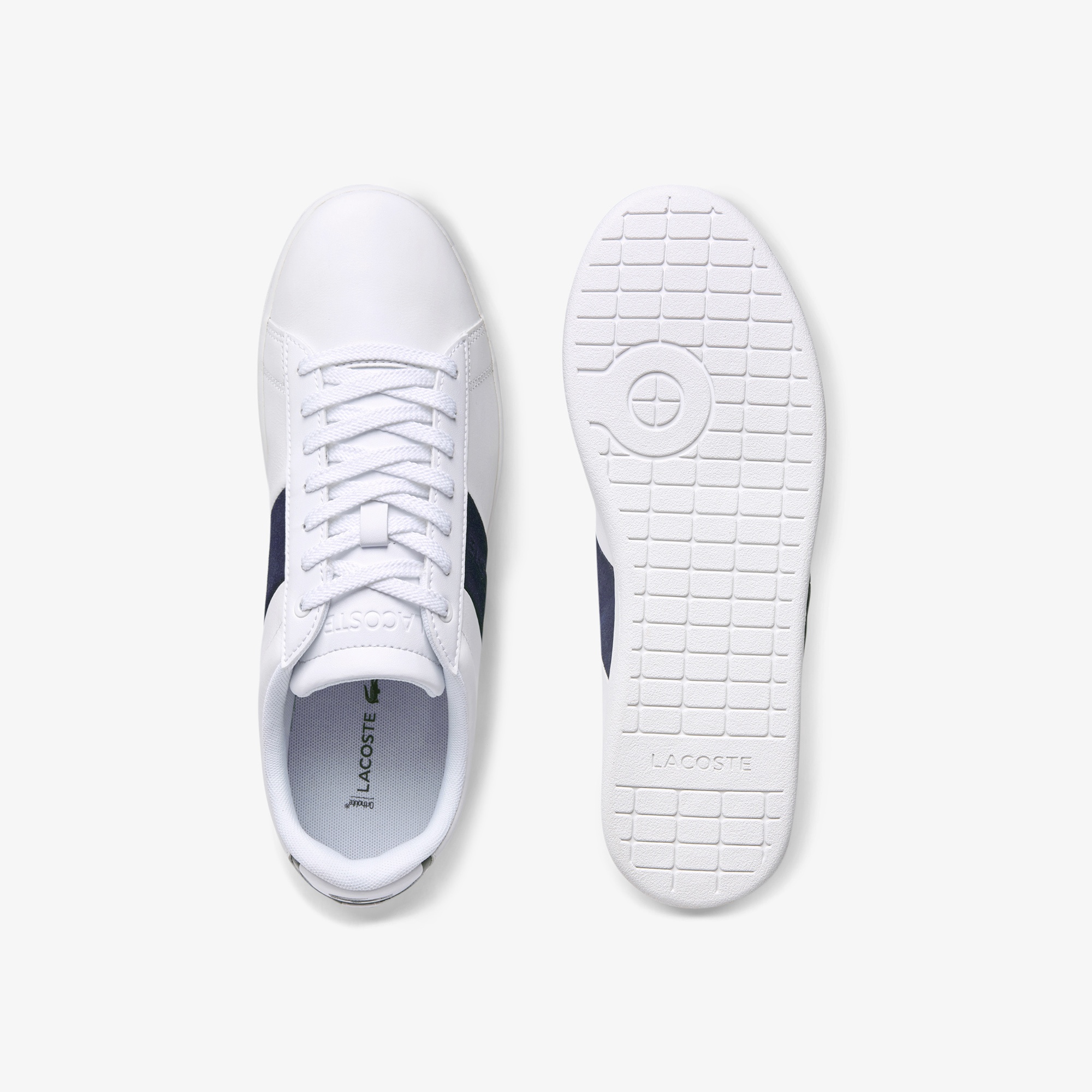 Lacoste Carnaby Evo Erkek Deri Beyaz-Lacivert Sneaker