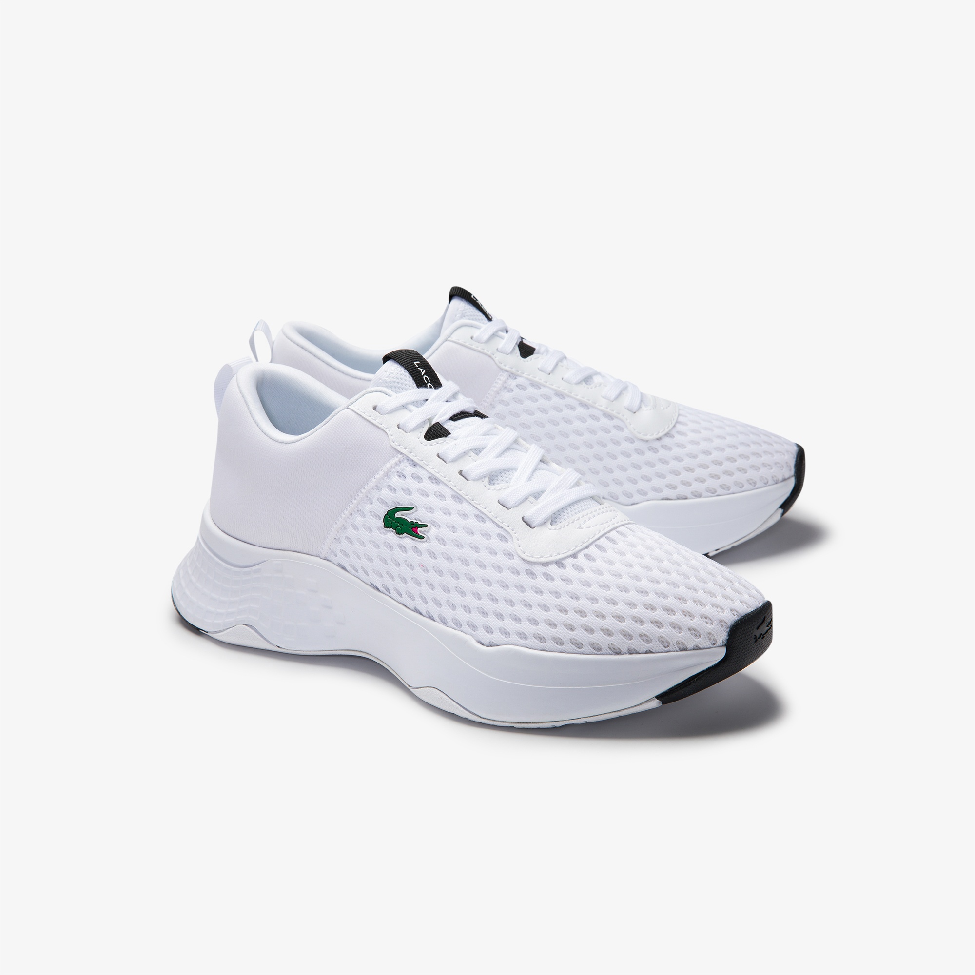 Lacoste Court-Drive 0120 1 Suj Wht/Blk Kadın Beyaz - Siyah Sneaker