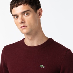 Lacoste Erkek Regular Fit Bisiklet Yaka Bordo Kazak Bordo