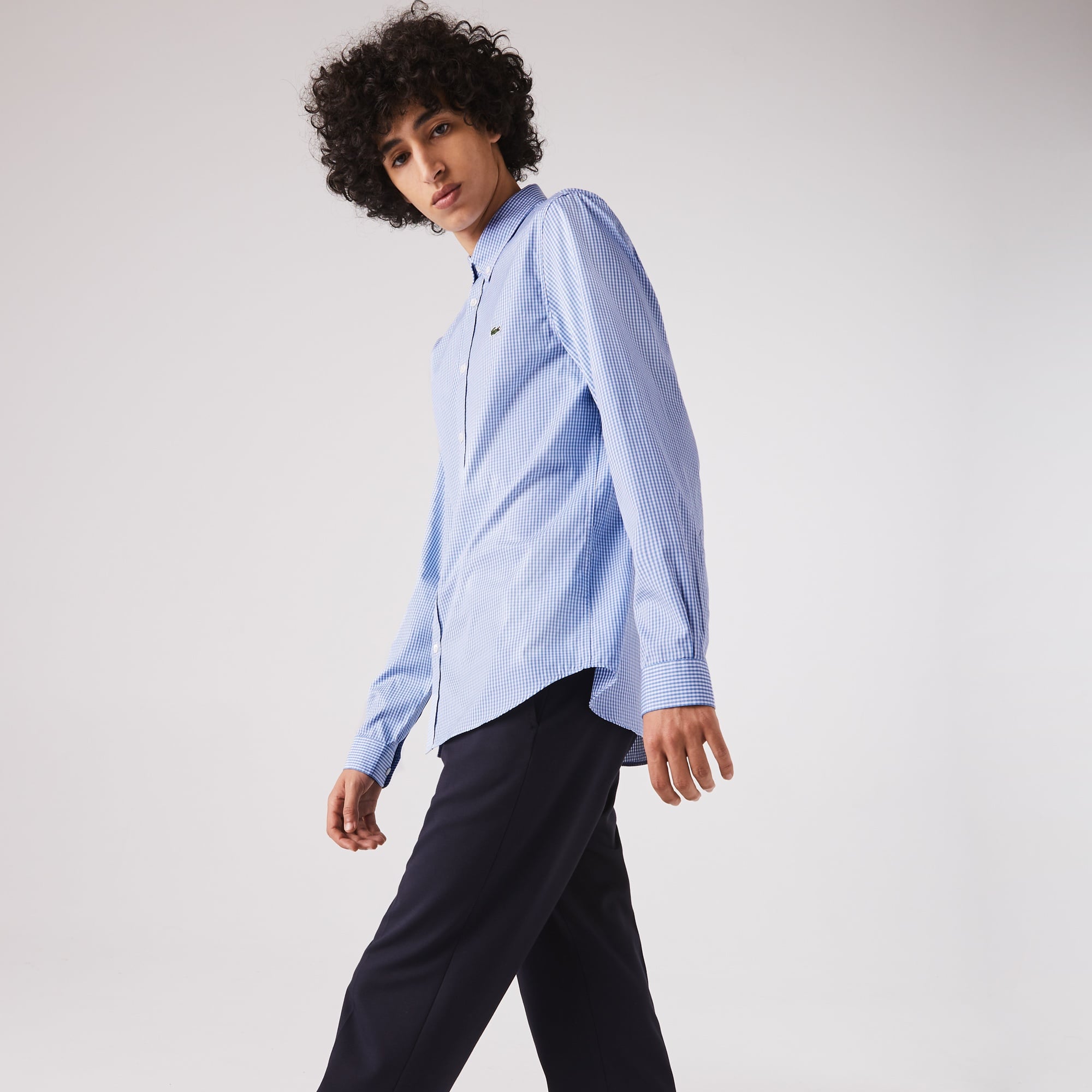 Lacoste Erkek Regular Fit Desenli Mavi Gömlek