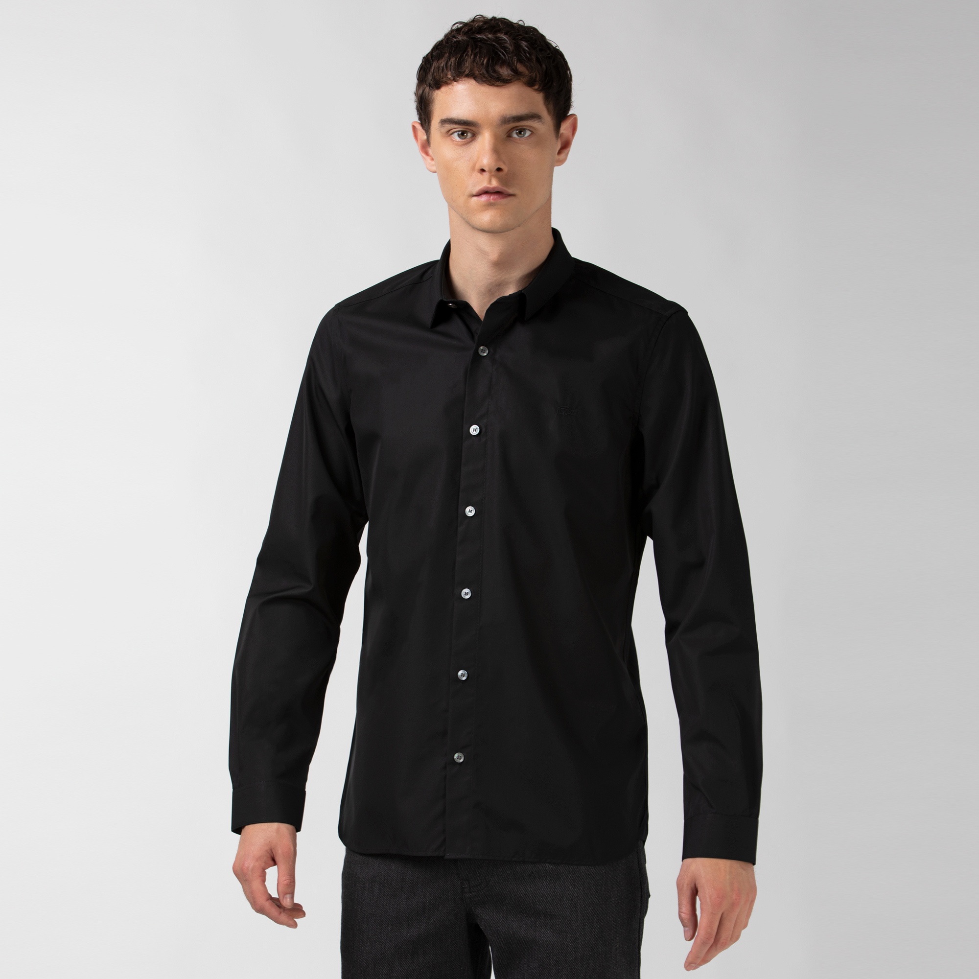 Lacoste Erkek Slim Fit Siyah Gömlek