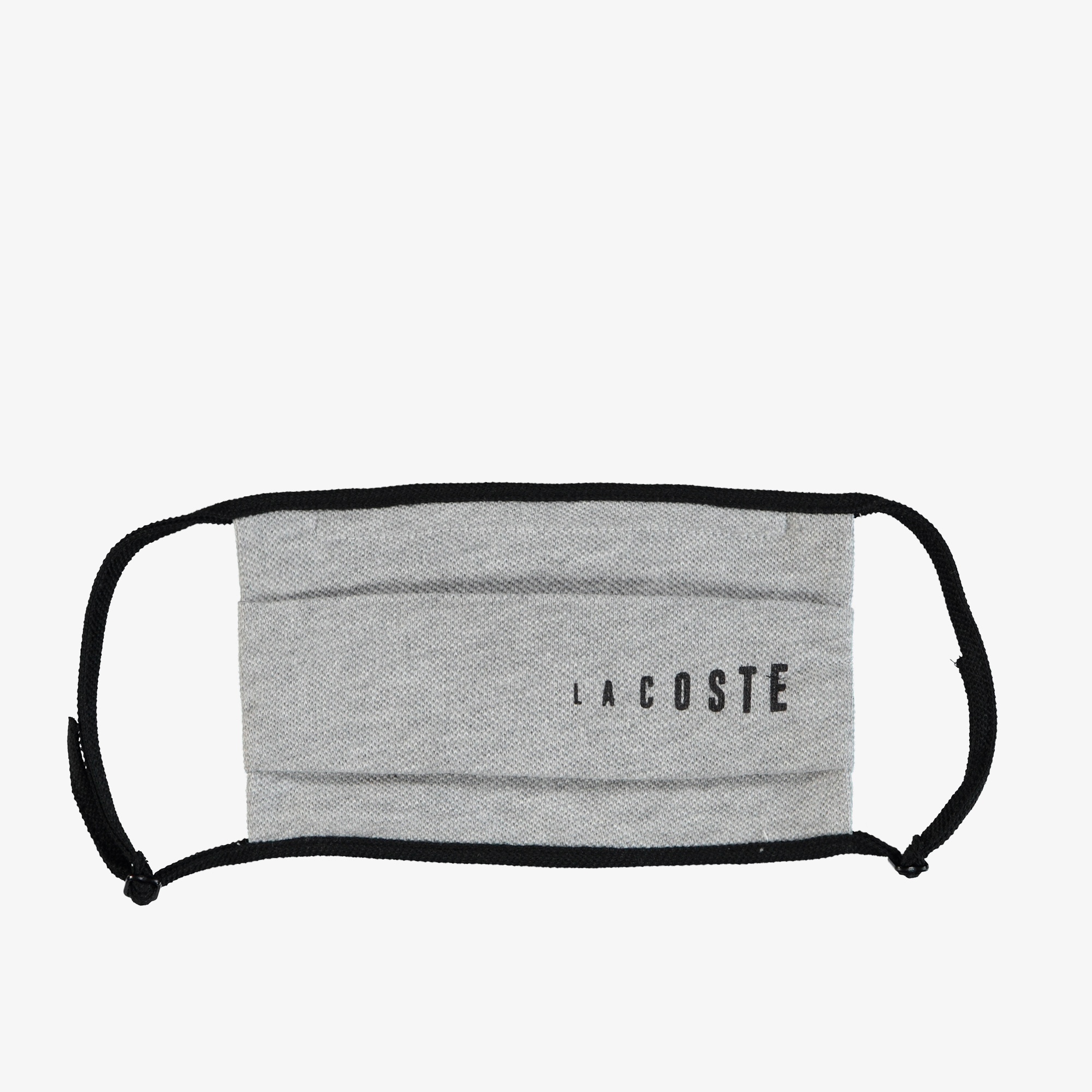 Lacoste Pamuklu Yıkanabilir Gri - Siyah Baskılı 3'lü Maske