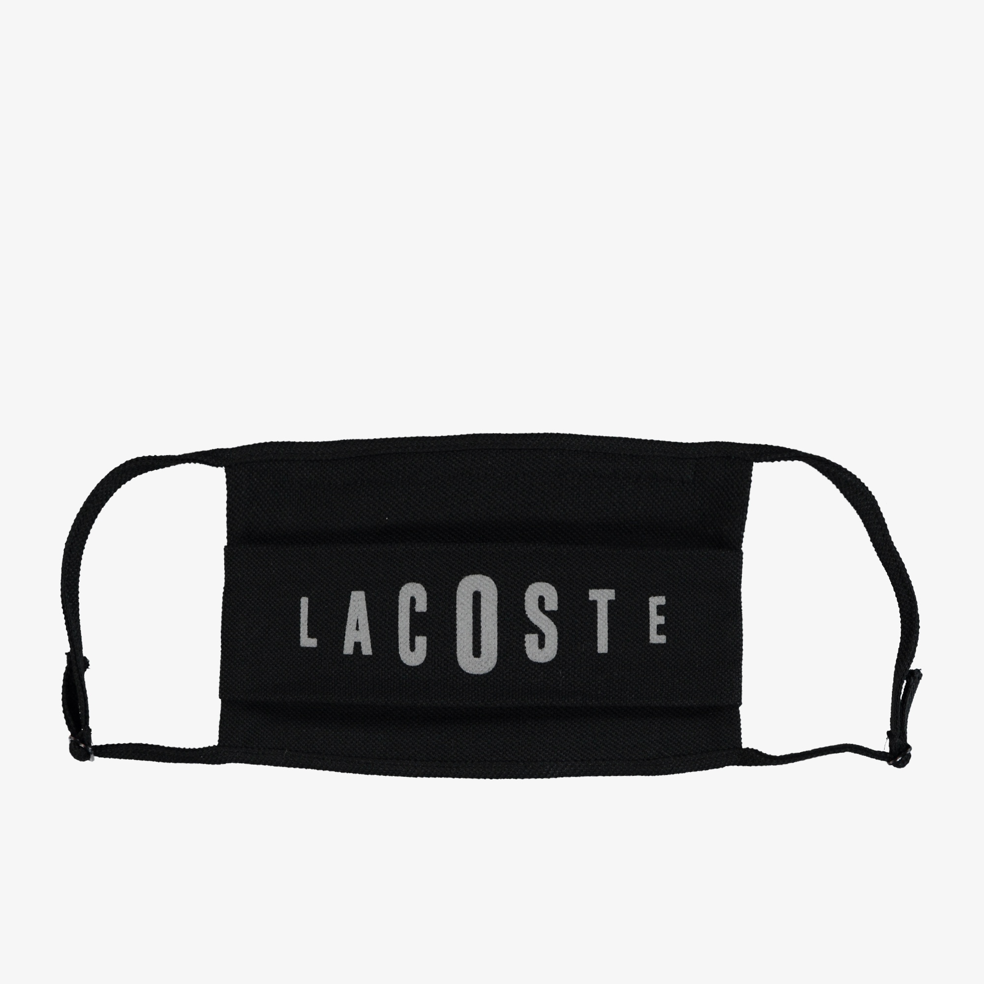 Lacoste Pamuklu Yıkanabilir Gri - Siyah Baskılı 3'lü Maske