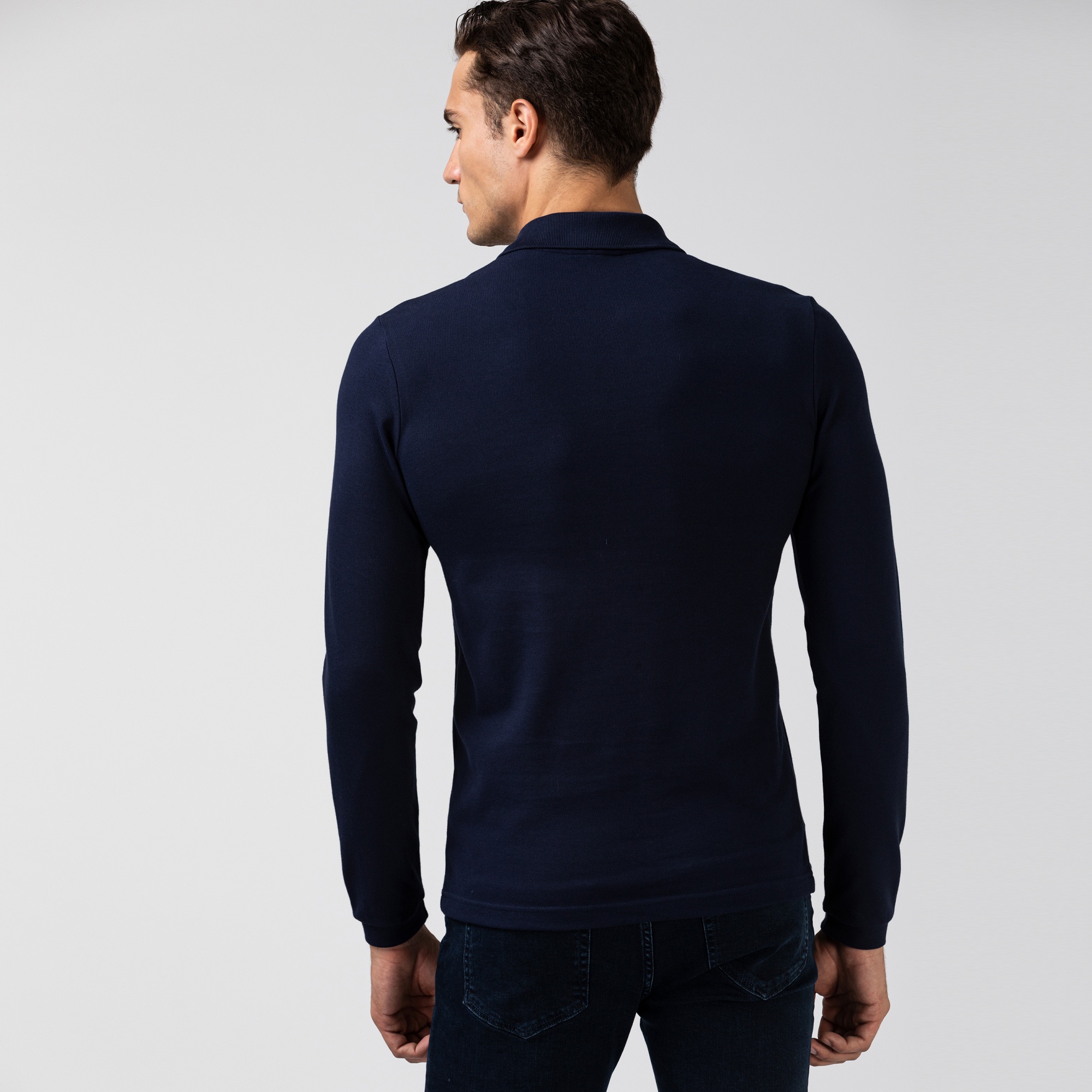Lacoste Erkek Slim Fit Uzun Kollu Lacivert Polo