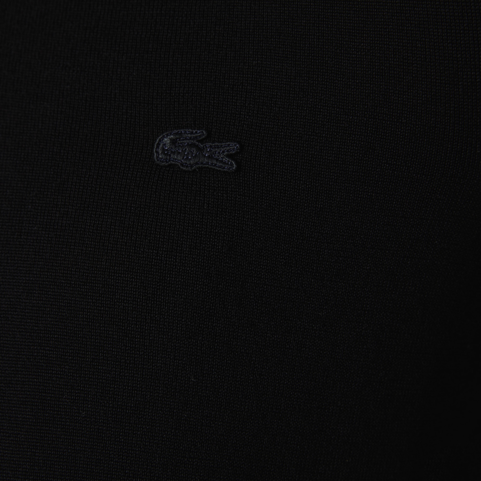 Lacoste Erkek V Yaka Yün Siyah Kazak