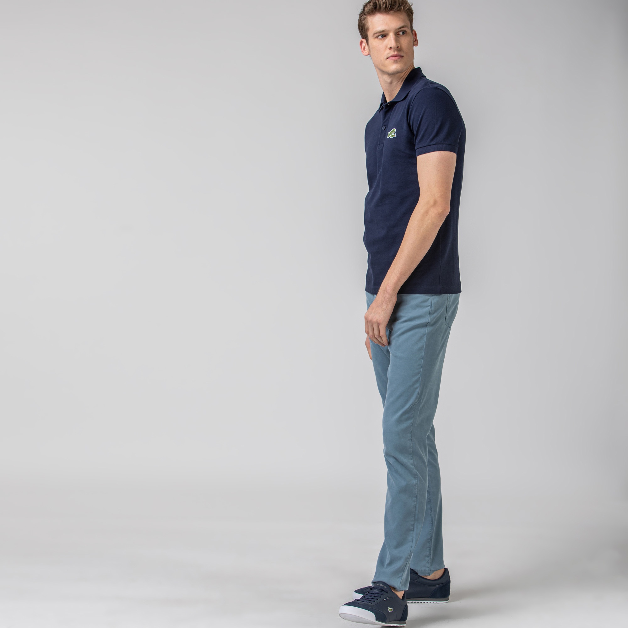 Lacoste Erkek Slim Fit Mavi Pantolon