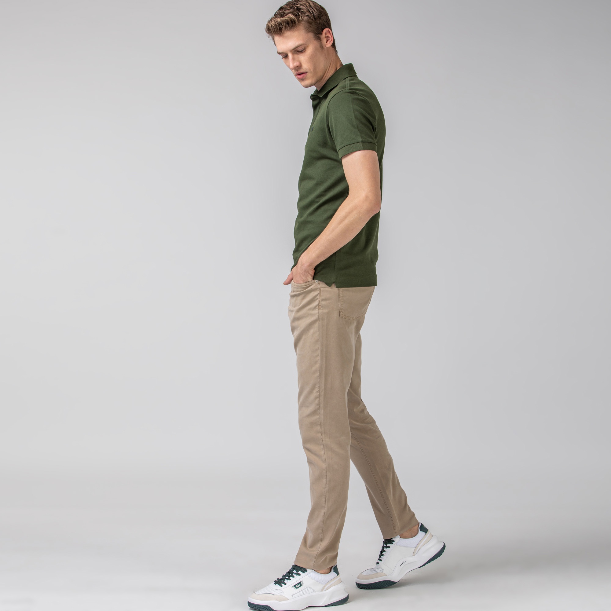Lacoste Erkek Slim Fit Bej Pantolon