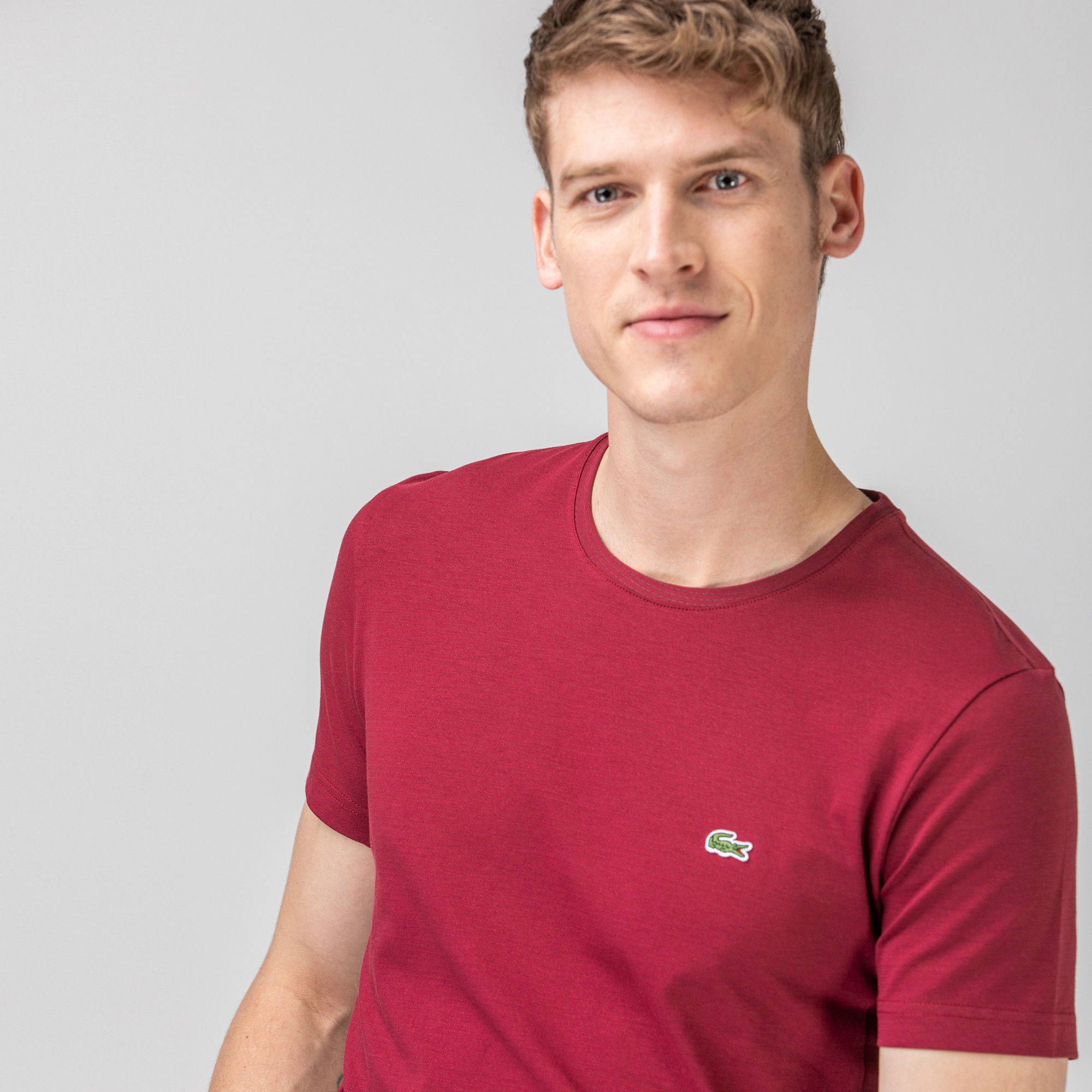 Lacoste Erkek Slim Fit Bordo T-Shirt