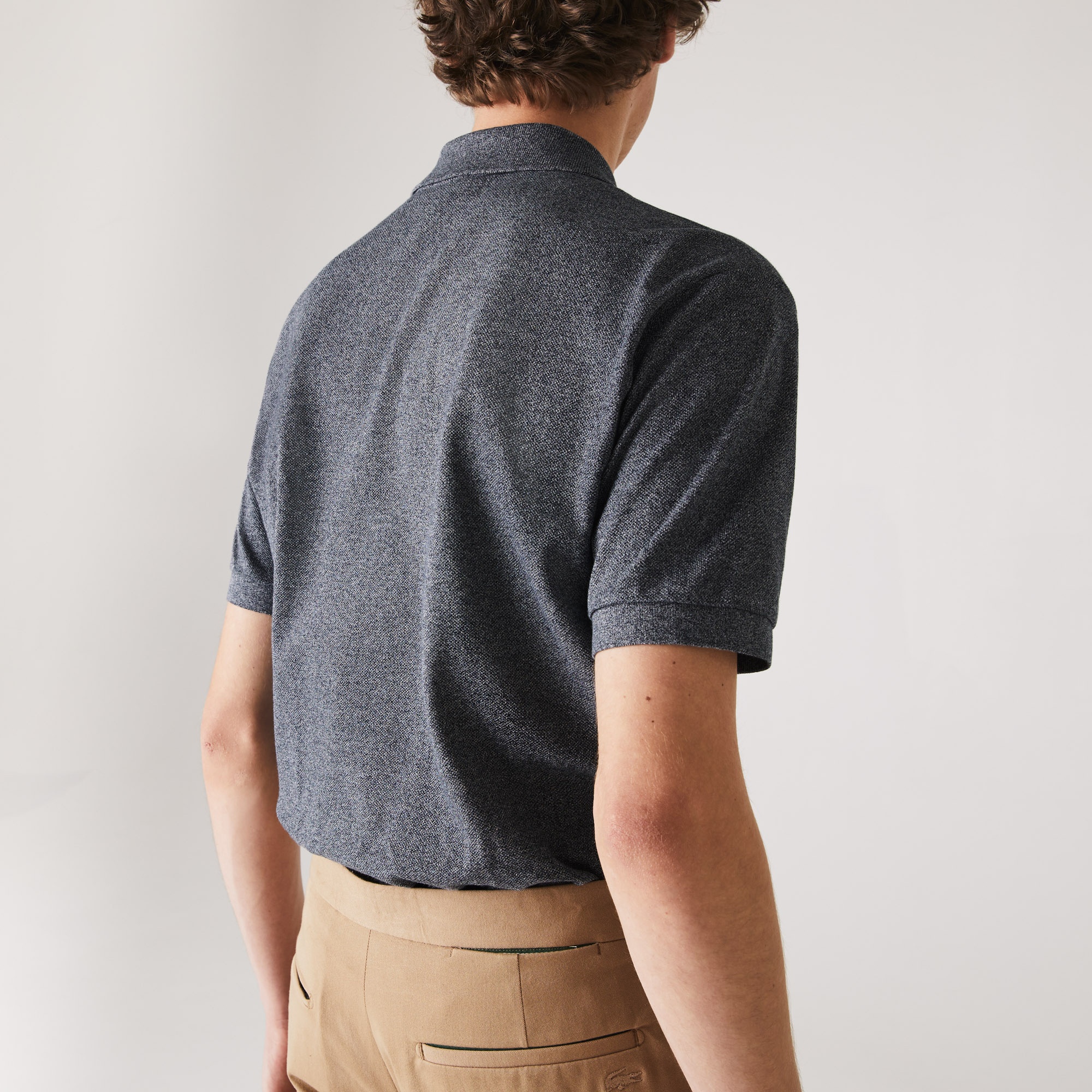 Lacoste Erkek Classic Fit Marl L.12.12 Koyu Gri Polo