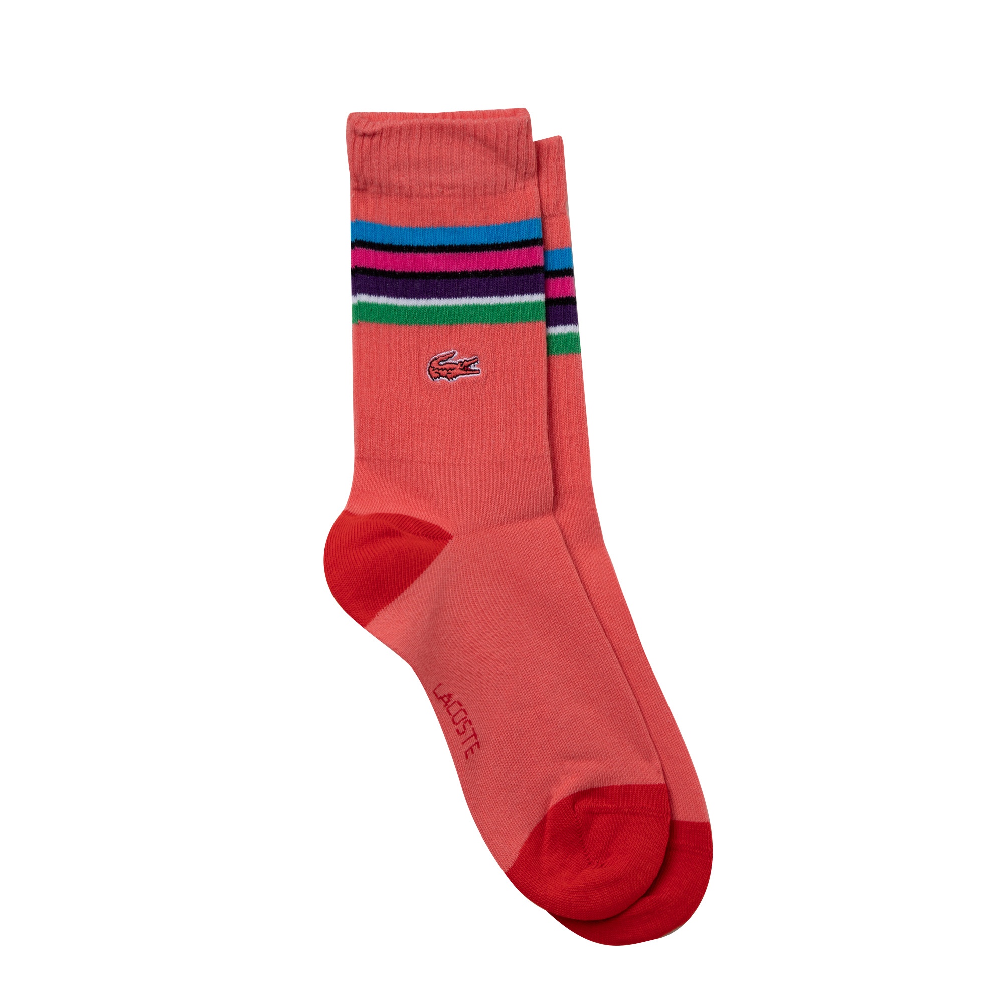 Lacoste Kadın Uzun Çizgili Renkli Çorap