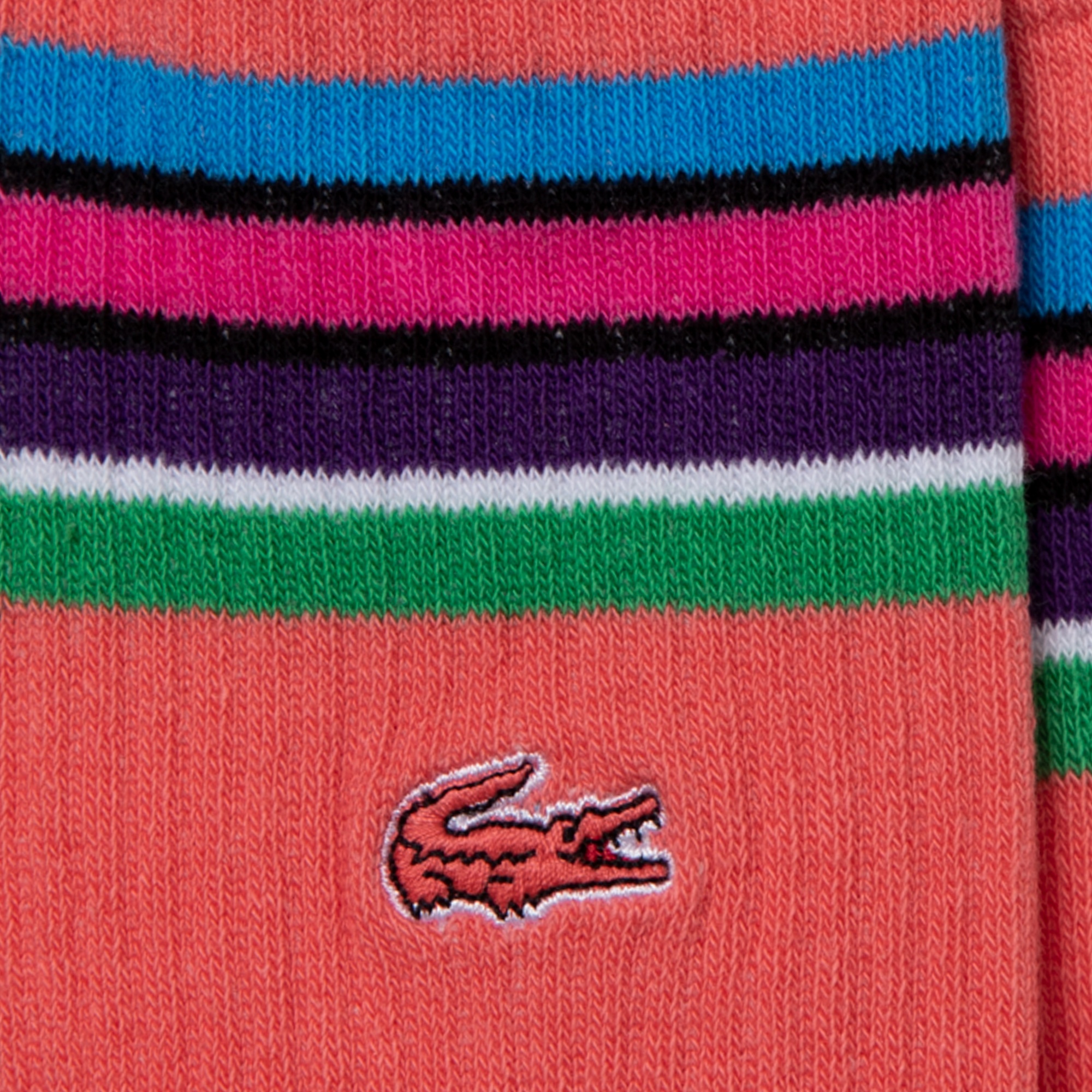 Lacoste Kadın Uzun Çizgili Renkli Çorap