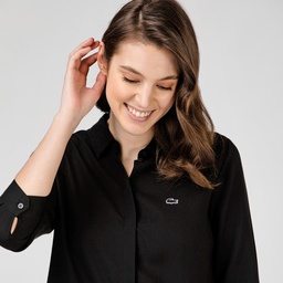 Lacoste Kadın Siyah Gömlek Siyah